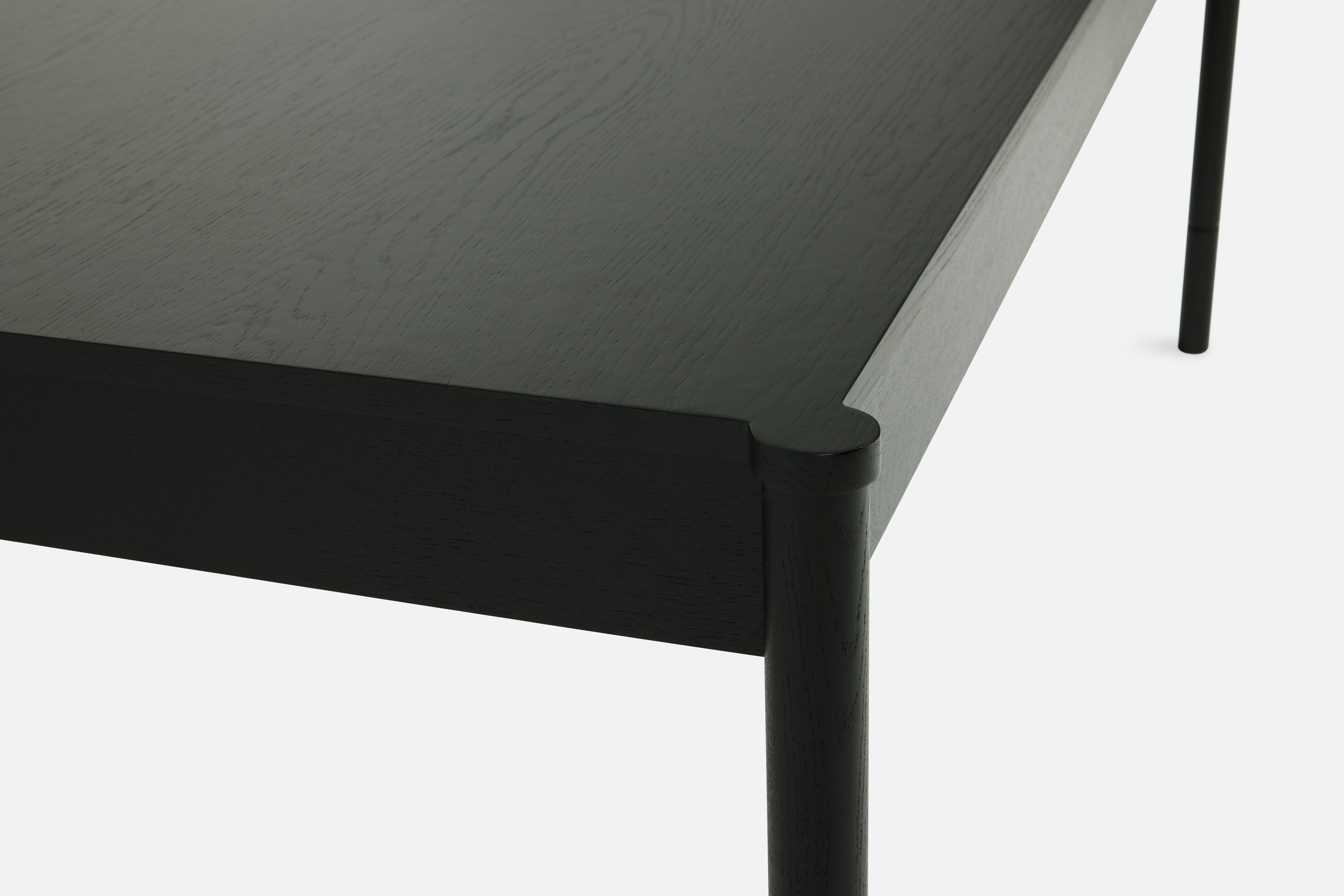 Morrison Dining Table - 76",  Veneer,  Ebonized Oak