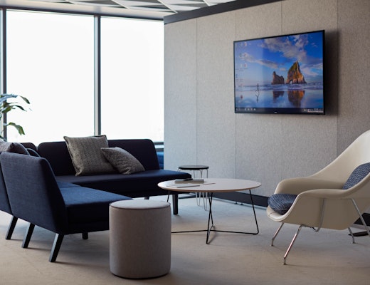 Rockwell Unscripted Modular Lounge Rockwell Unscripted Modular Lounge creative wall occasional coffee table upholstered seat womb chair modern synergy essentials