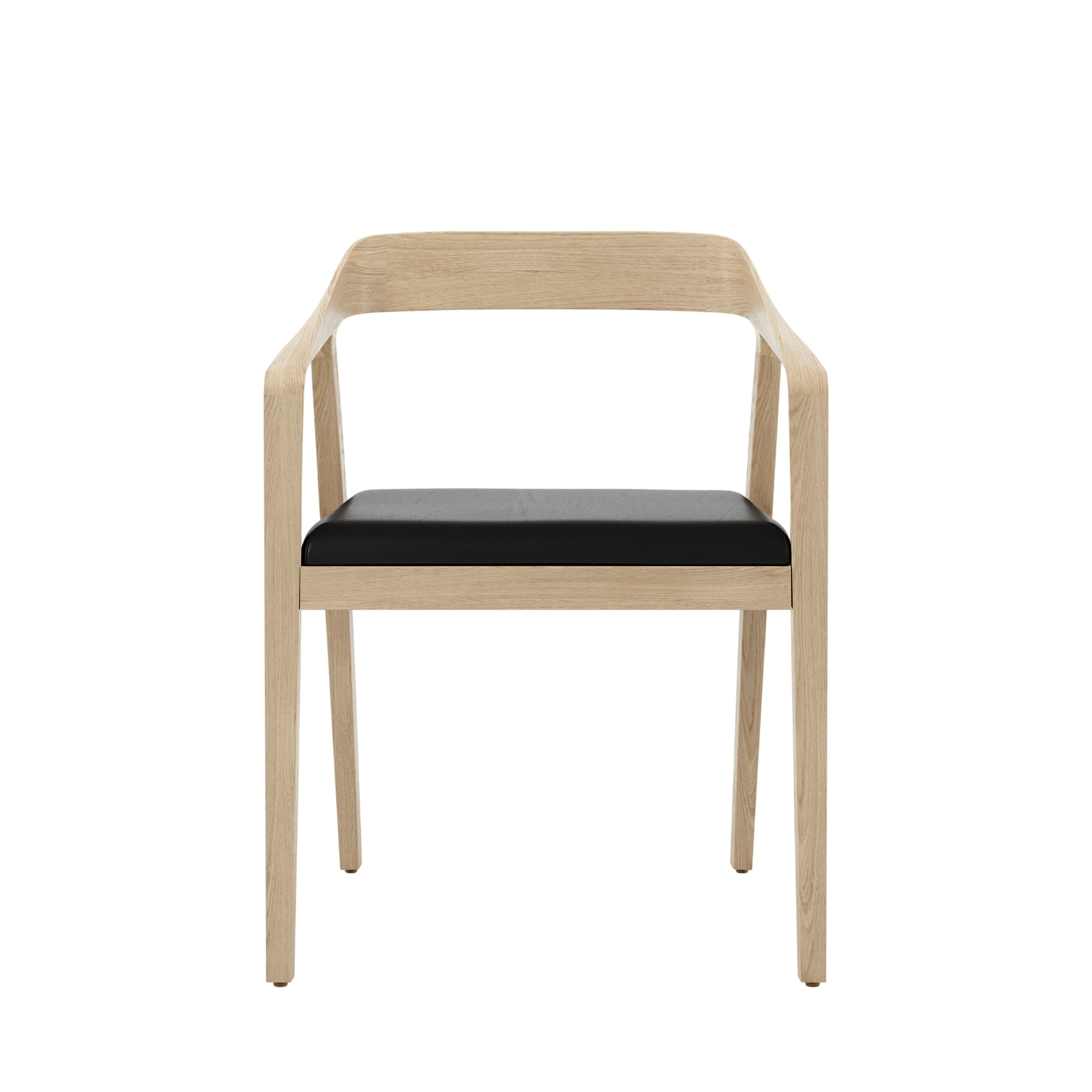 Full Twist Armchair - Prone Leather,  Obsidian,  Ash