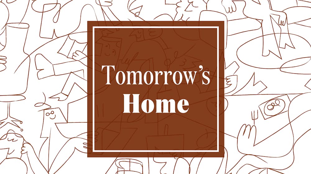 Tomorrow's Home illustration and logo