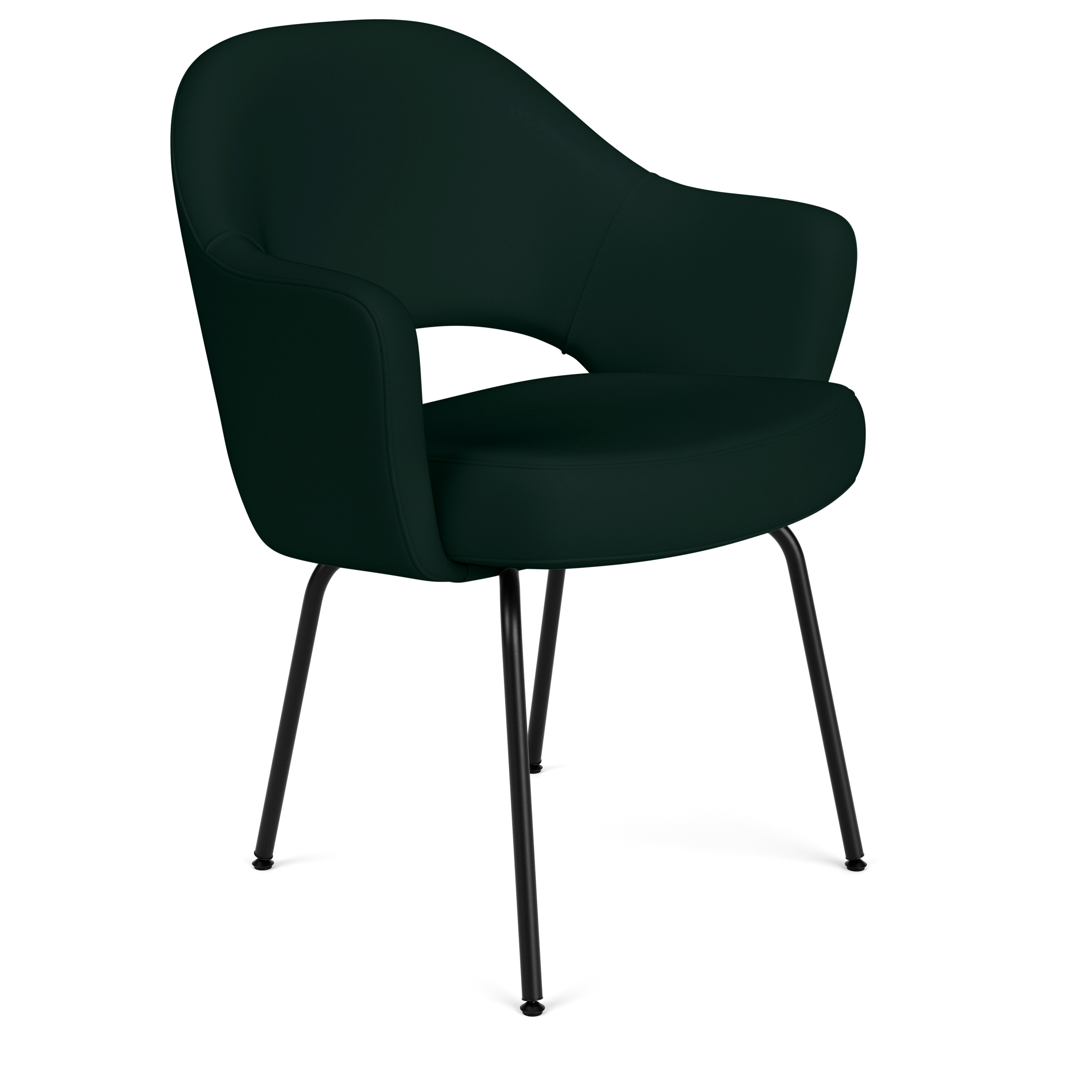 Saarinen Executive Armchair - Volo Leather,  Arbor Shade,  Black