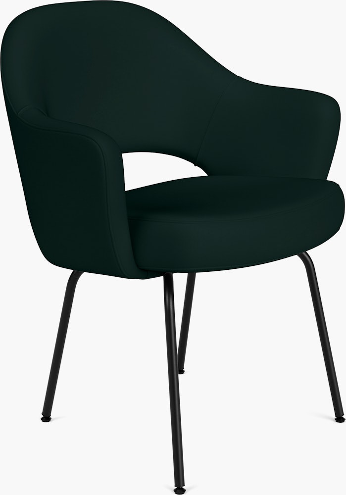 Saarinen Executive Armchair - Volo Leather,  Arbor Shade,  Black