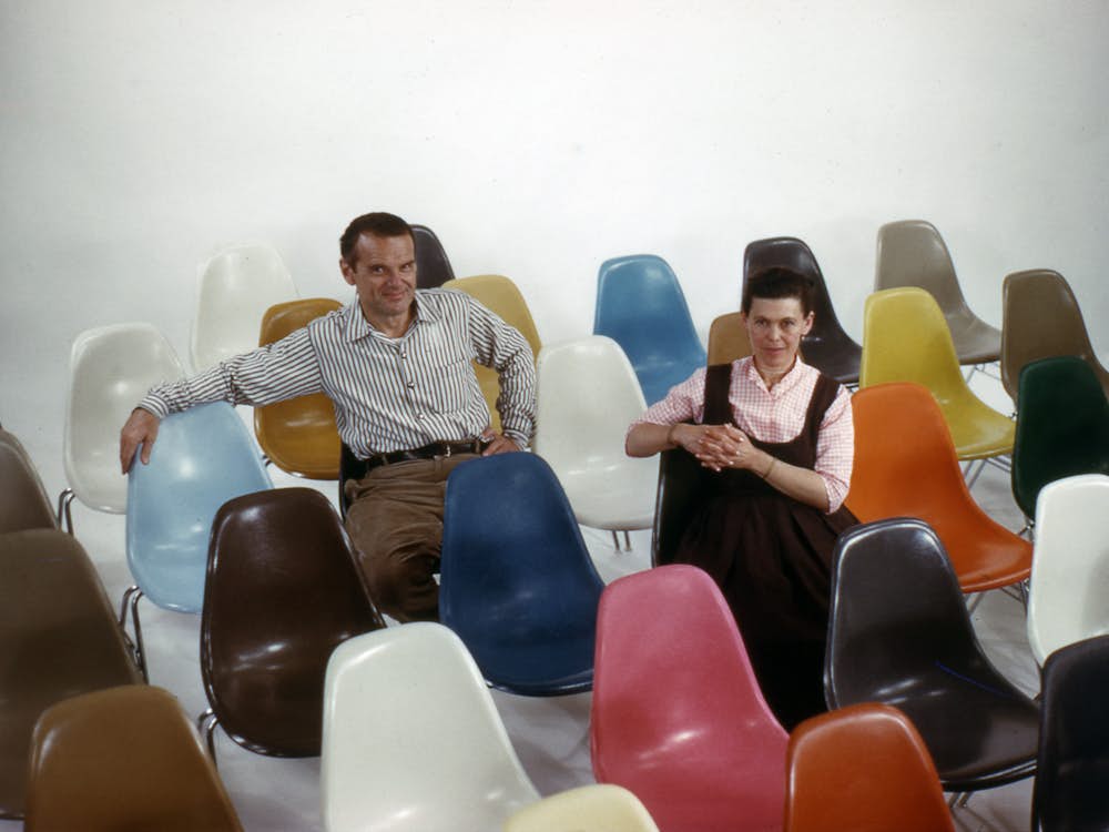 Archival image of Ray and Charles Eames