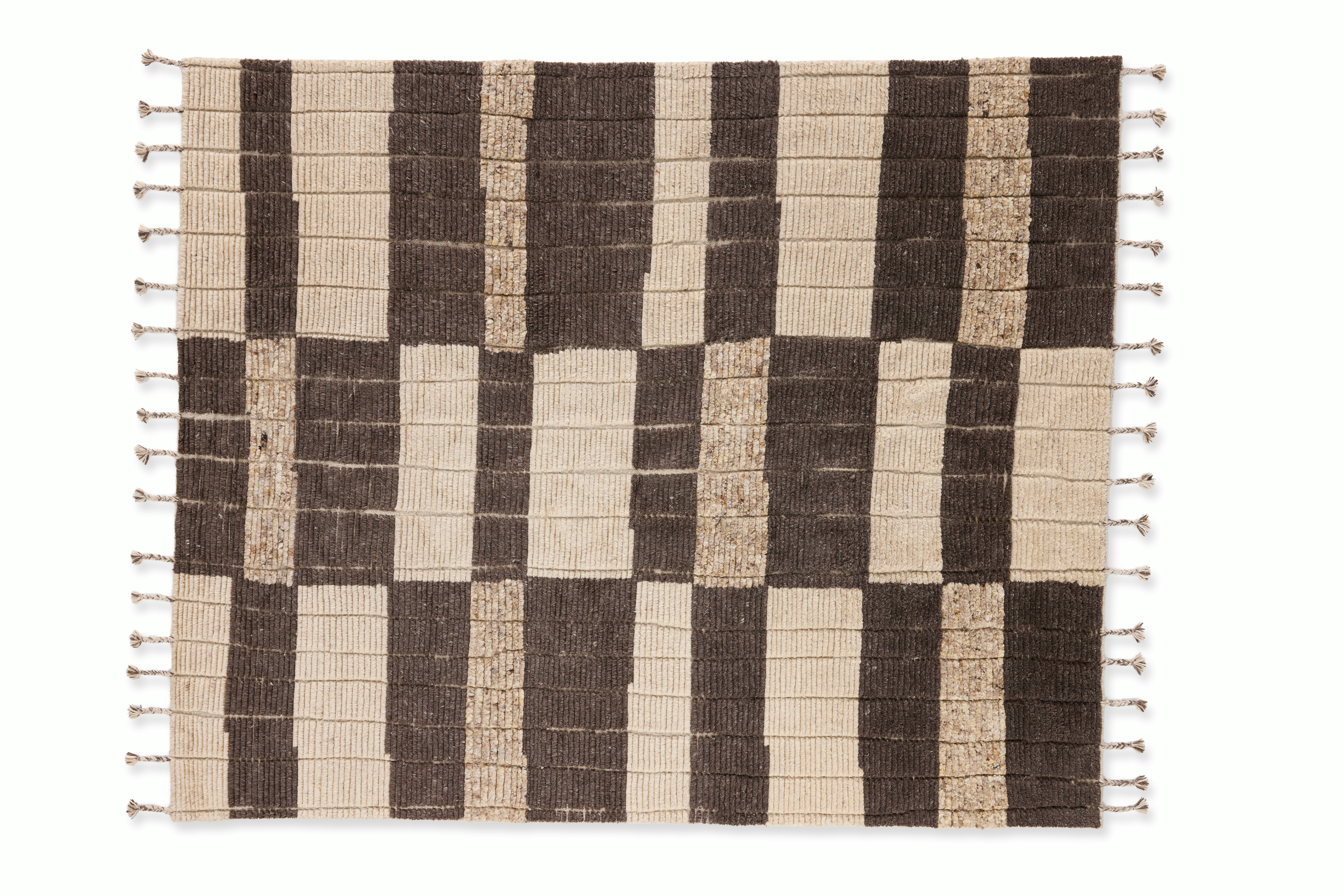 Bennett Rug,  Checker,  Ivory