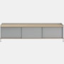 Enfold Sideboard, Low Wide: Grey and Oak