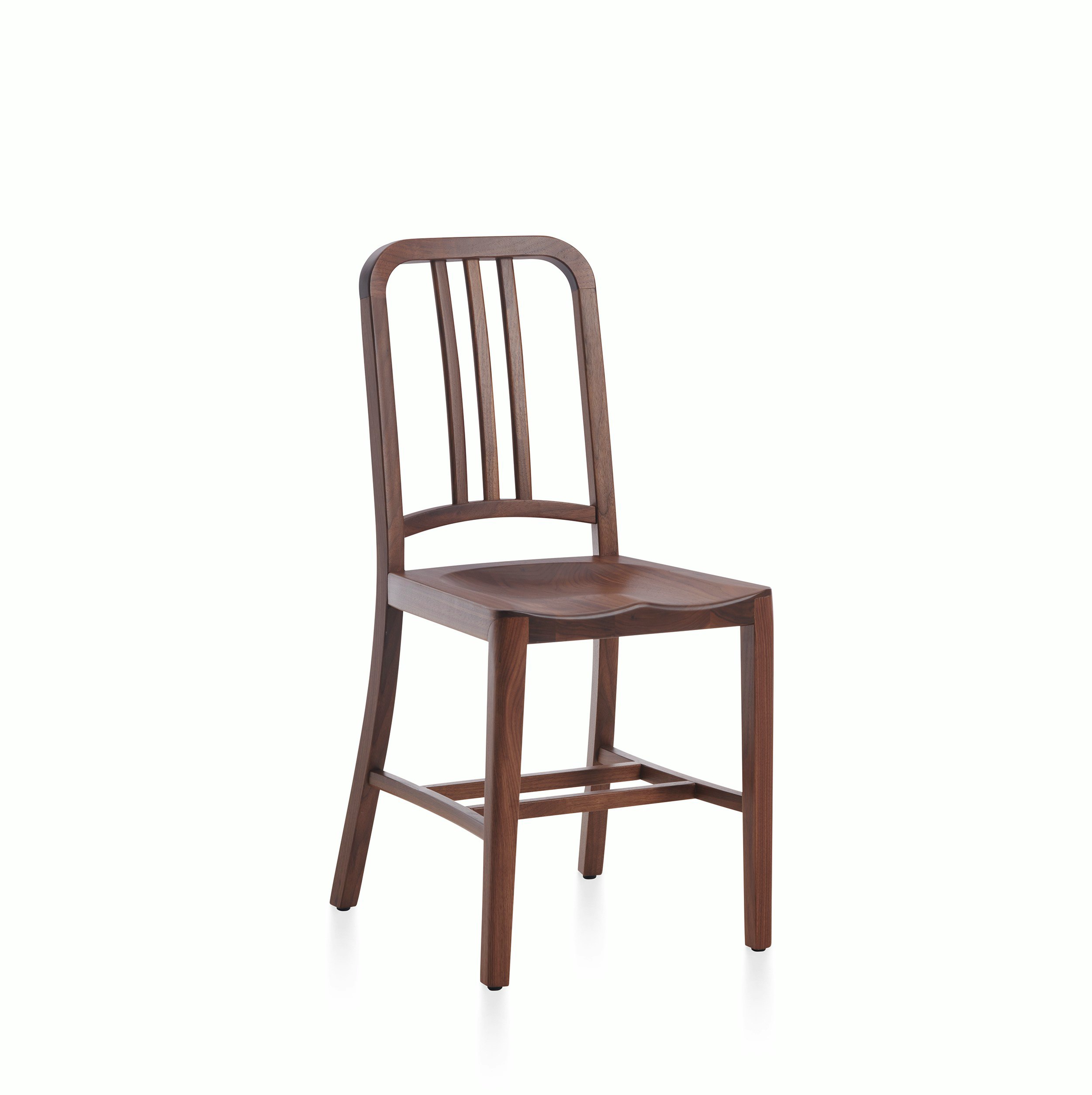 Navy Wood Chair - Walnut