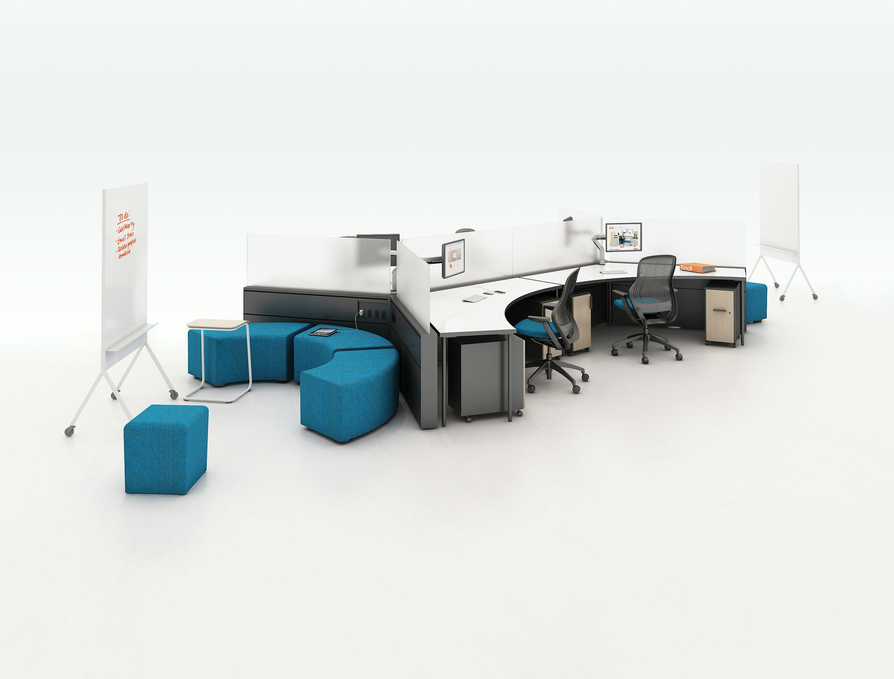 k. lounge, k. lounge stool, Fence, Antenna Simple Table, Scribe, ReGeneration by Knoll, Toboggan Pull Up Table, Sapper XYZ