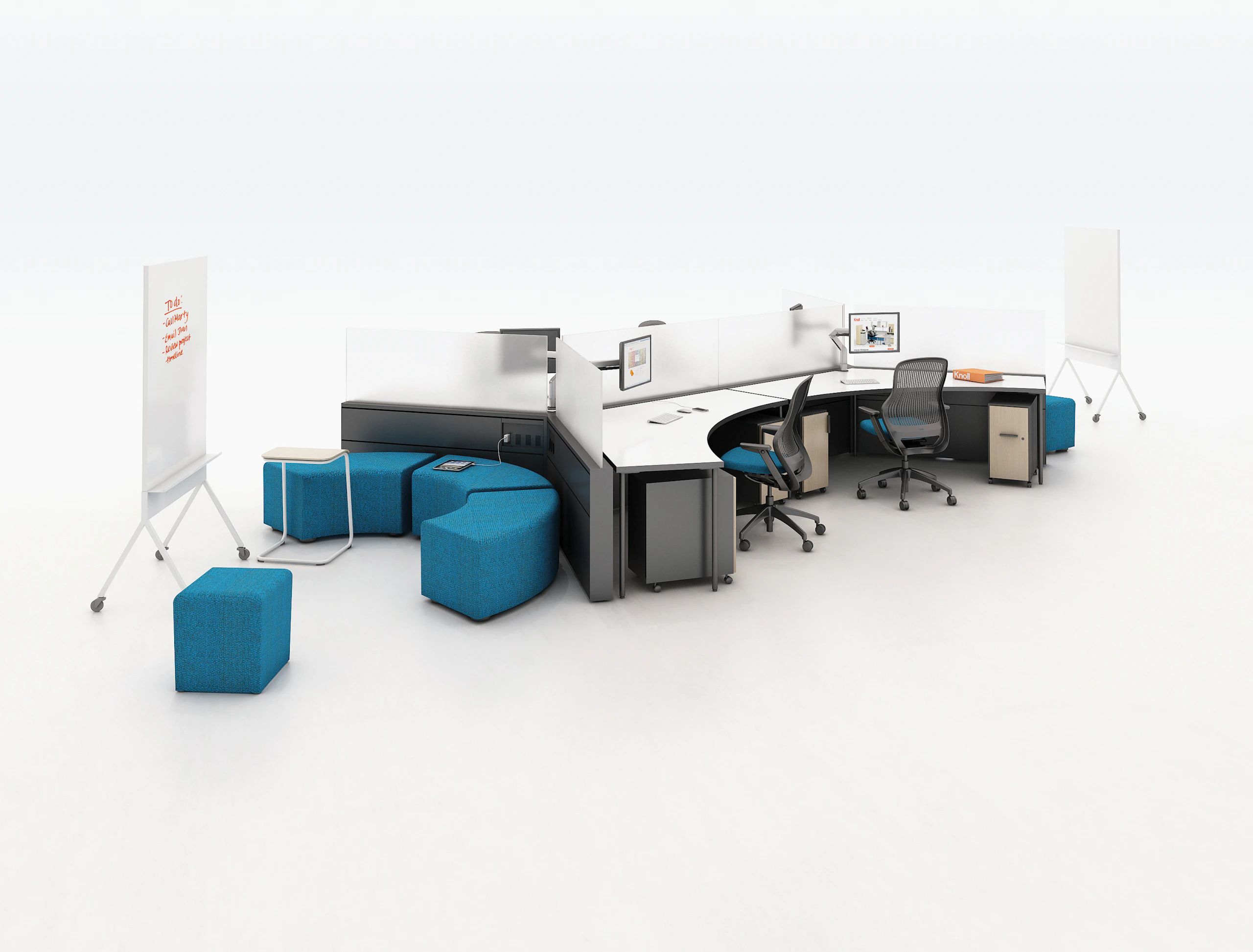 k. lounge, k. lounge stool, Fence, Antenna Simple Table, Scribe, ReGeneration by Knoll, Toboggan Pull Up Table, Sapper XYZ