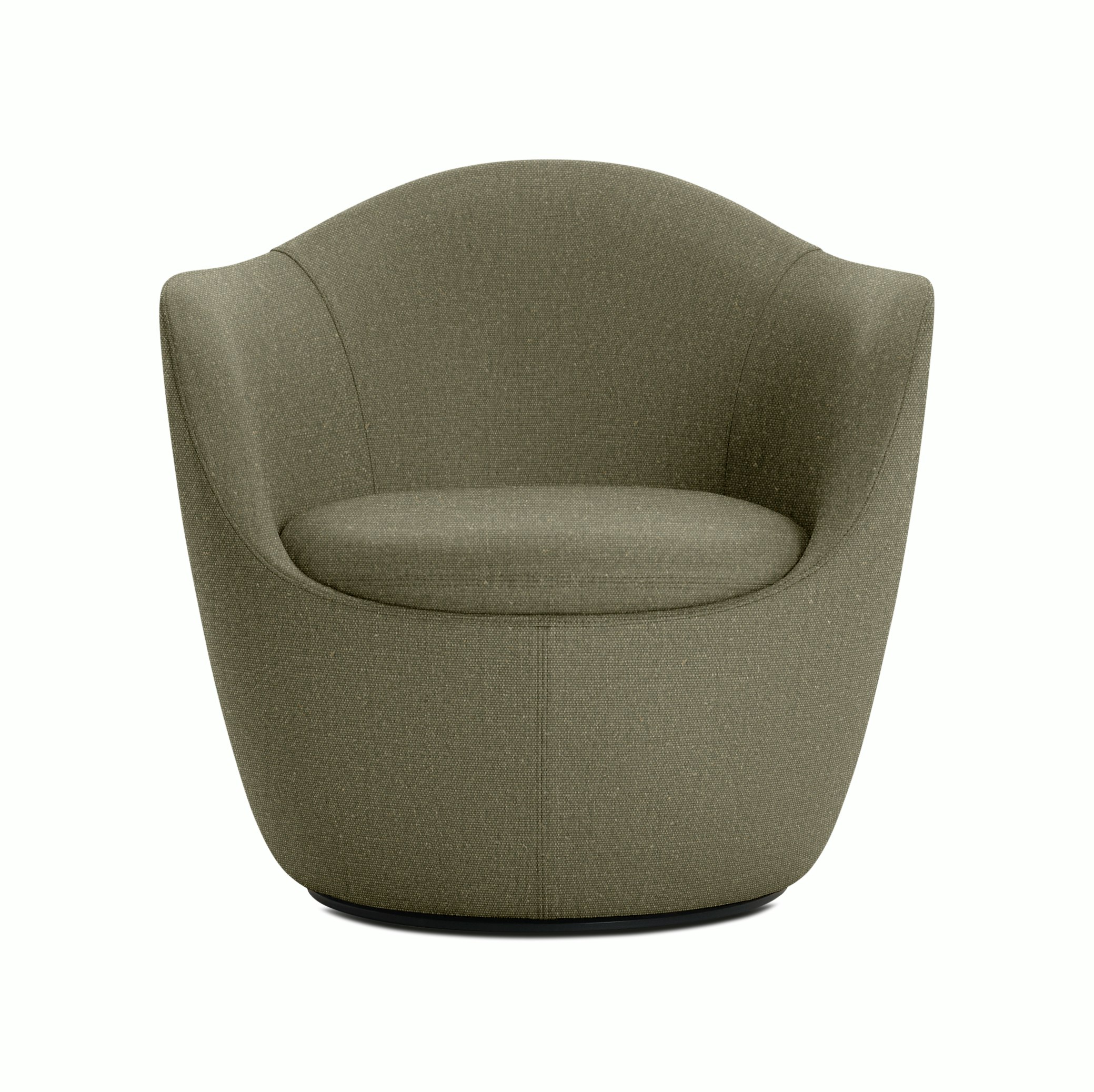 Lina Swivel Chair in Album Linen,  Spruce