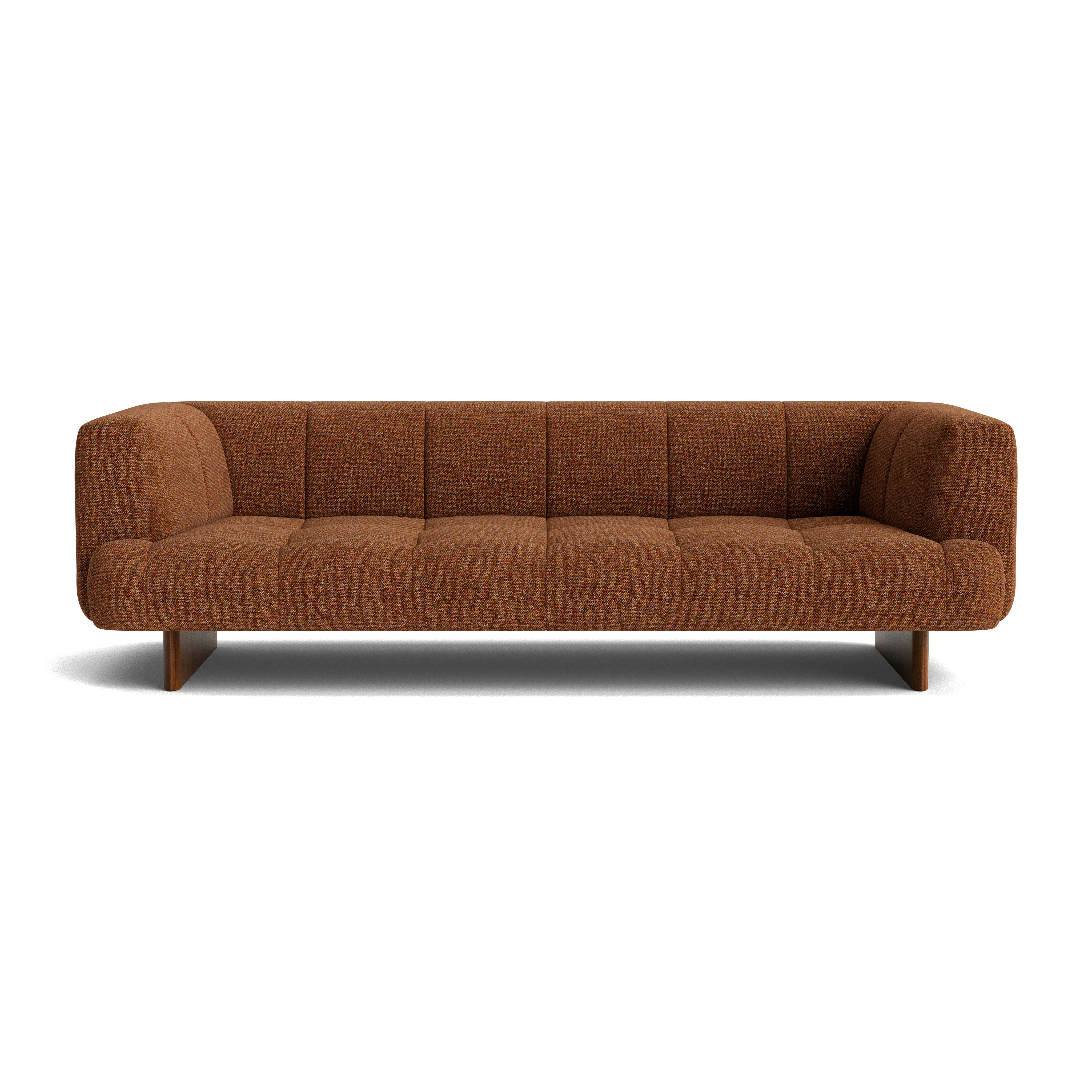 Quilton Lift Sofa - 3-Seat Sofa, Loft, 500 Flame, Lacquered Walnut
