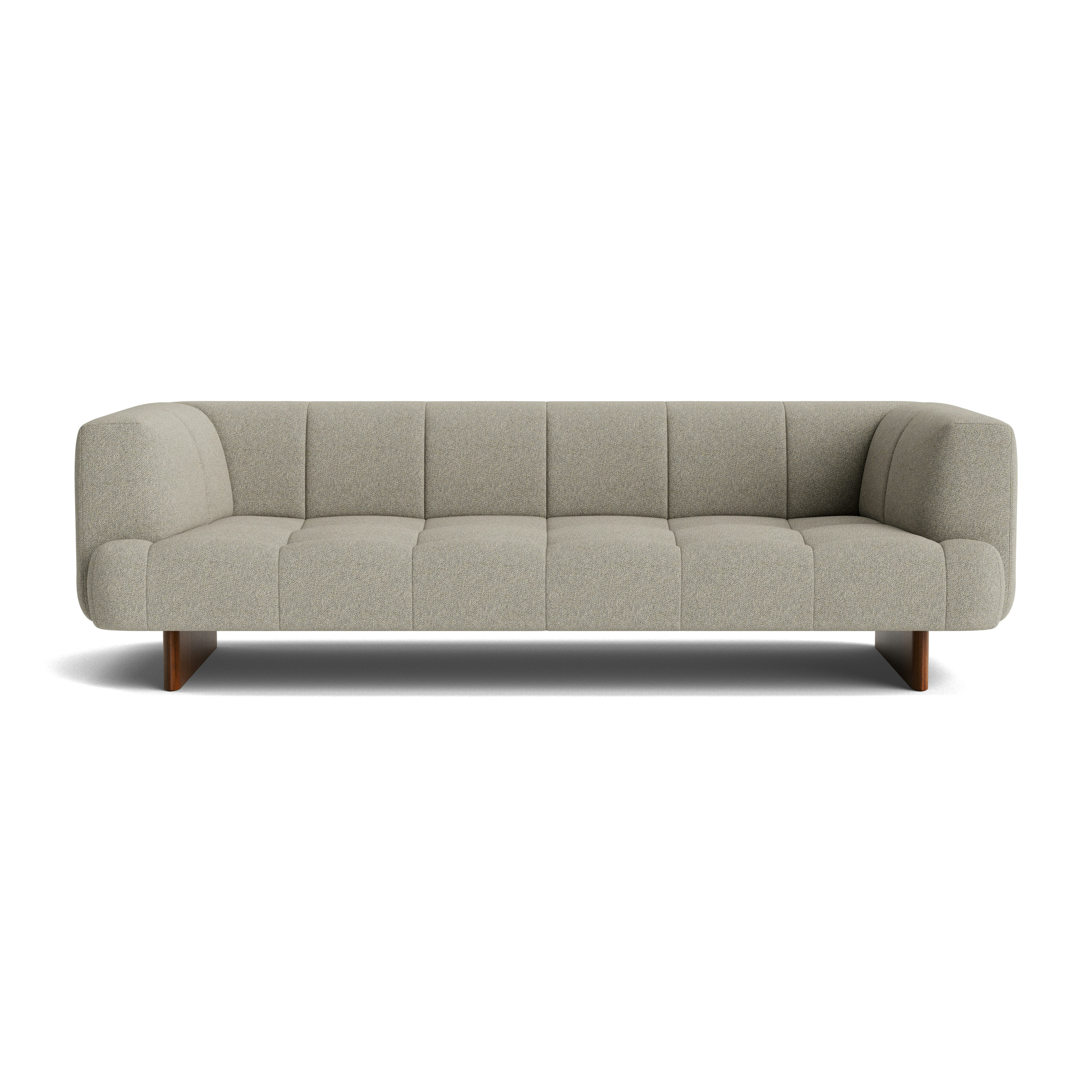 Quilton Lift Sofa - 3-Seat Sofa, Loft, 200 Cobblestone, Lacquered Walnut