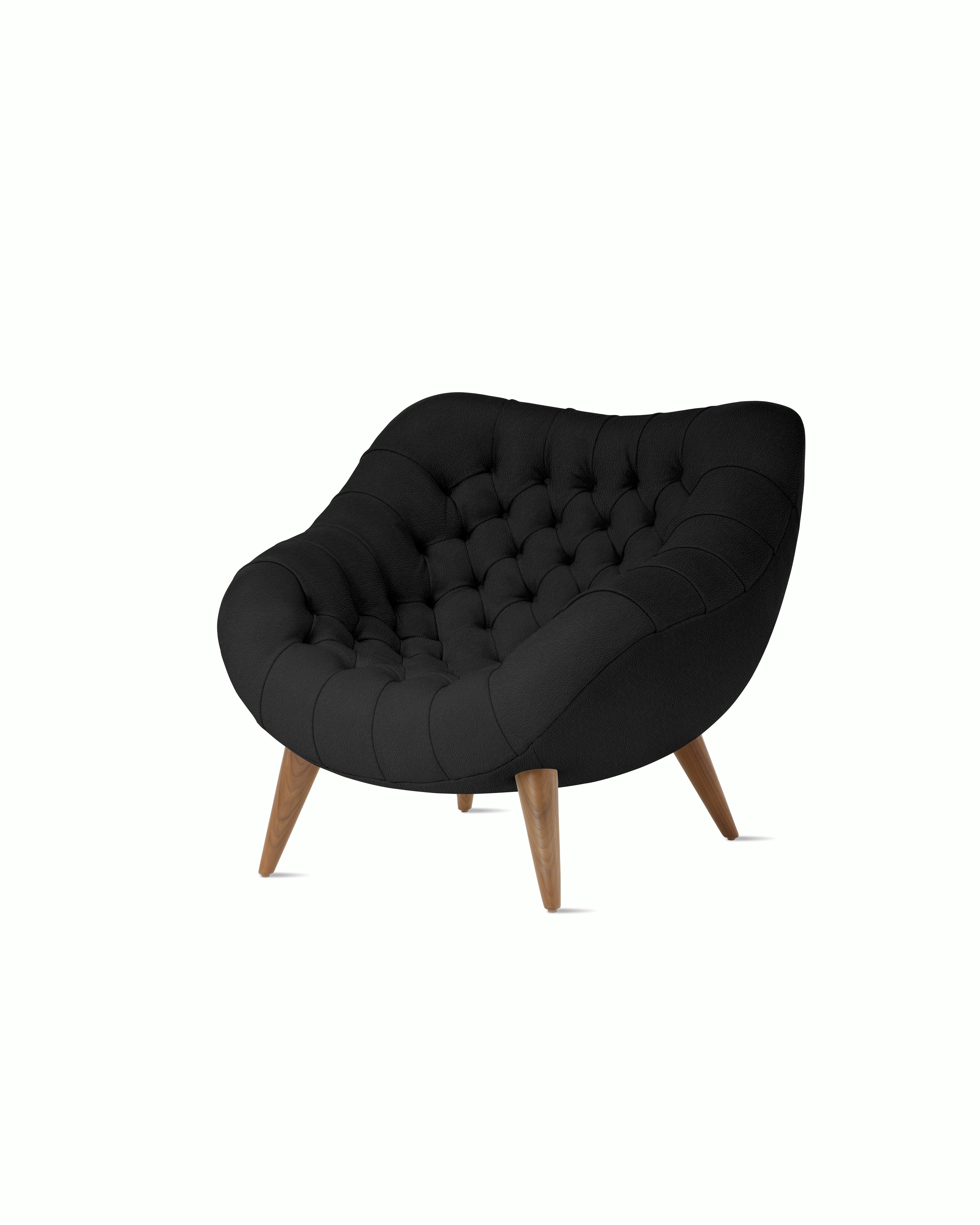 Rohde Easy Chair - Walnut,  Prone Leather,  Obsidian