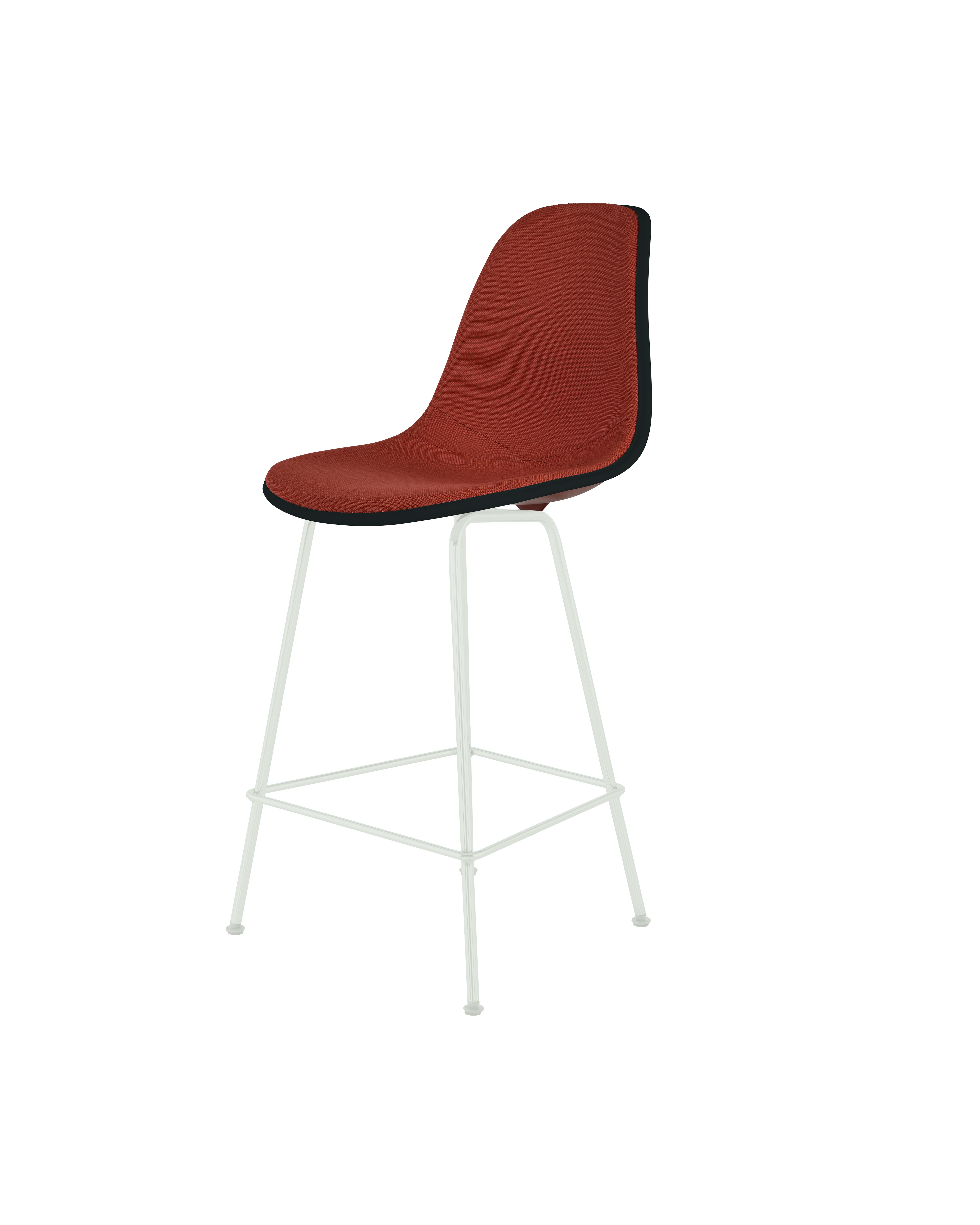 Eames Upholstered Molded Plastic Stool