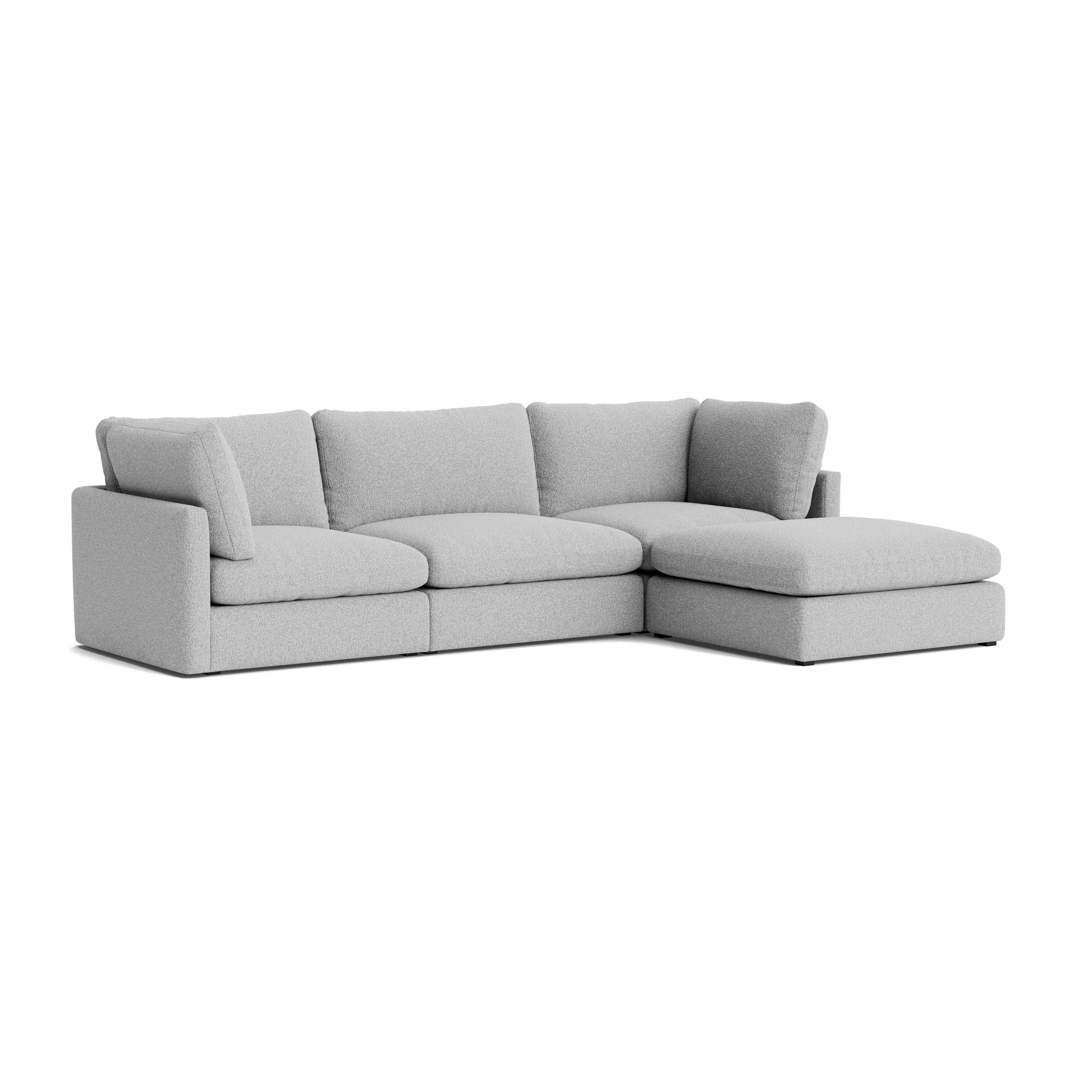 Hackney Lounge Compact Sectional - Flamiber, C8 Grey