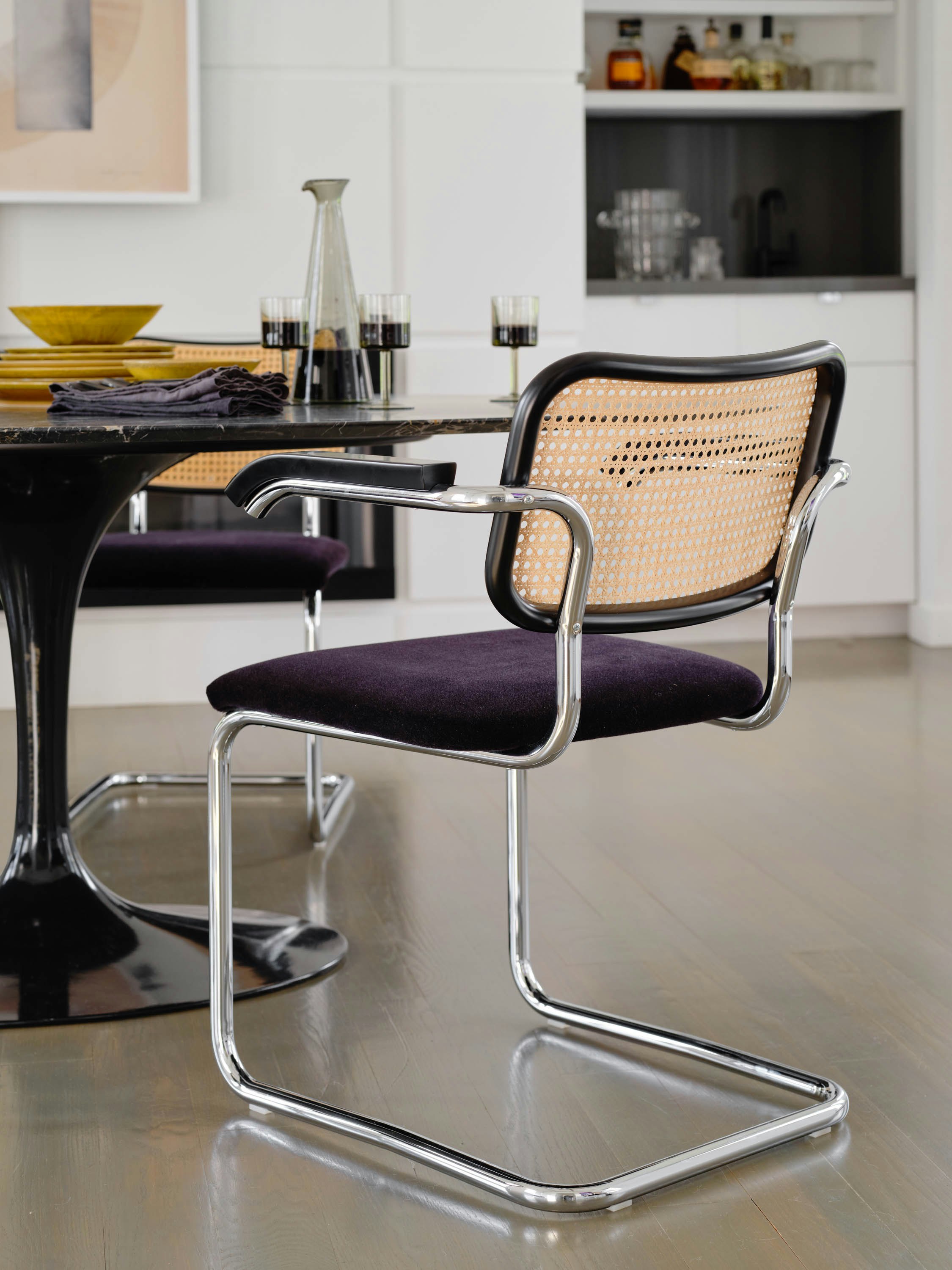Cesca Chair With Upholstered Seat Pad