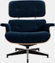 Eames Lounge Chair - White Oak,  Mohair Supreme,  Aviator