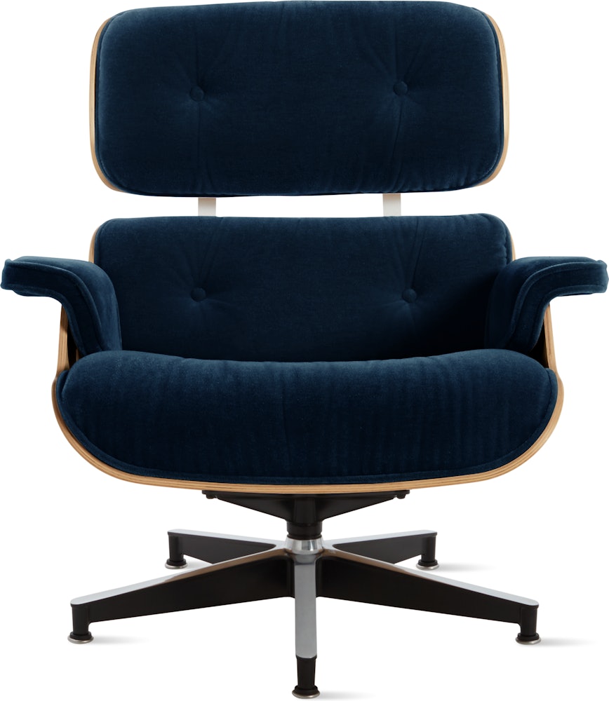 Eames Lounge Chair - White Oak,  Mohair Supreme,  Aviator