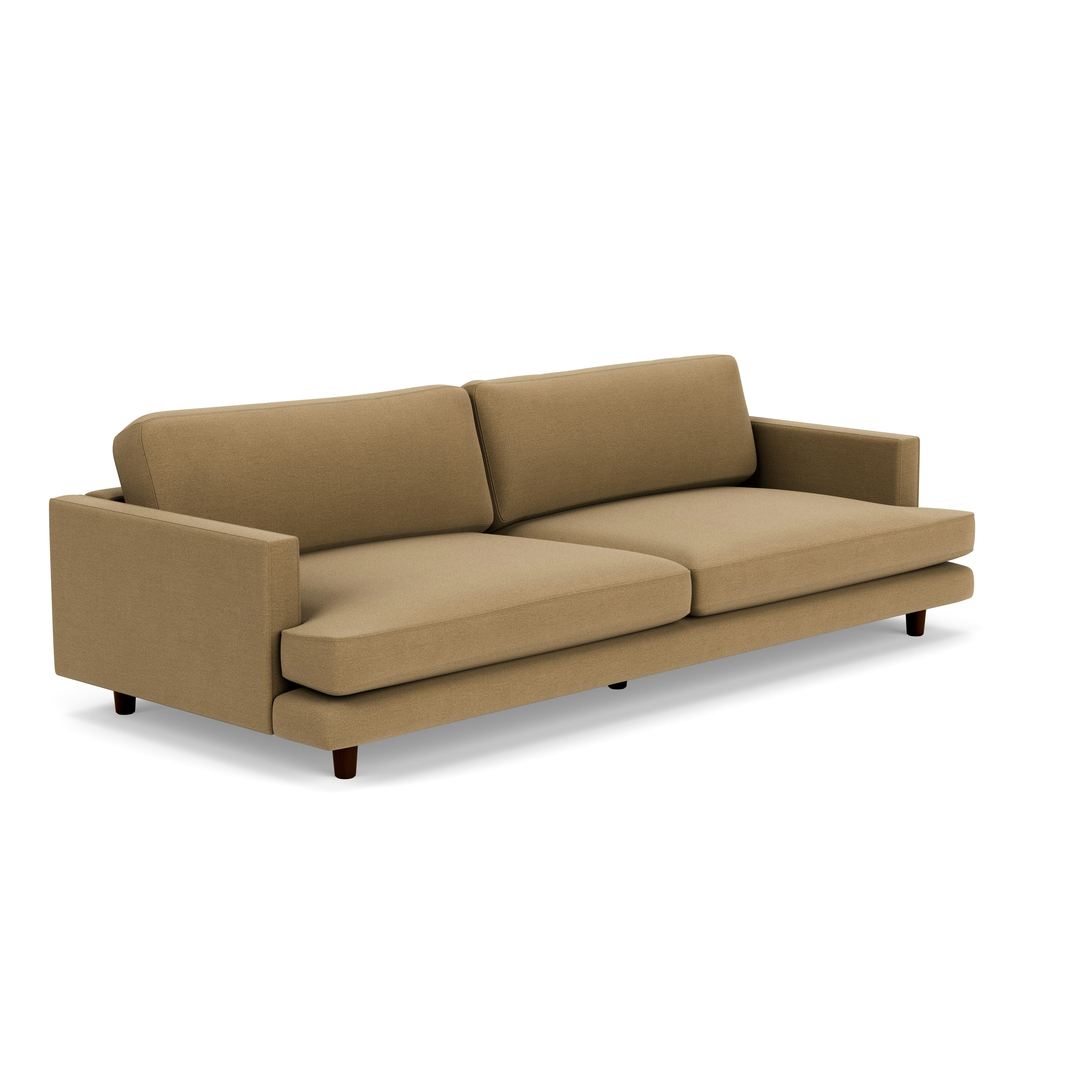 D'Urso Sofa - Hourglass, Latte, Burnt Walnut on Oak