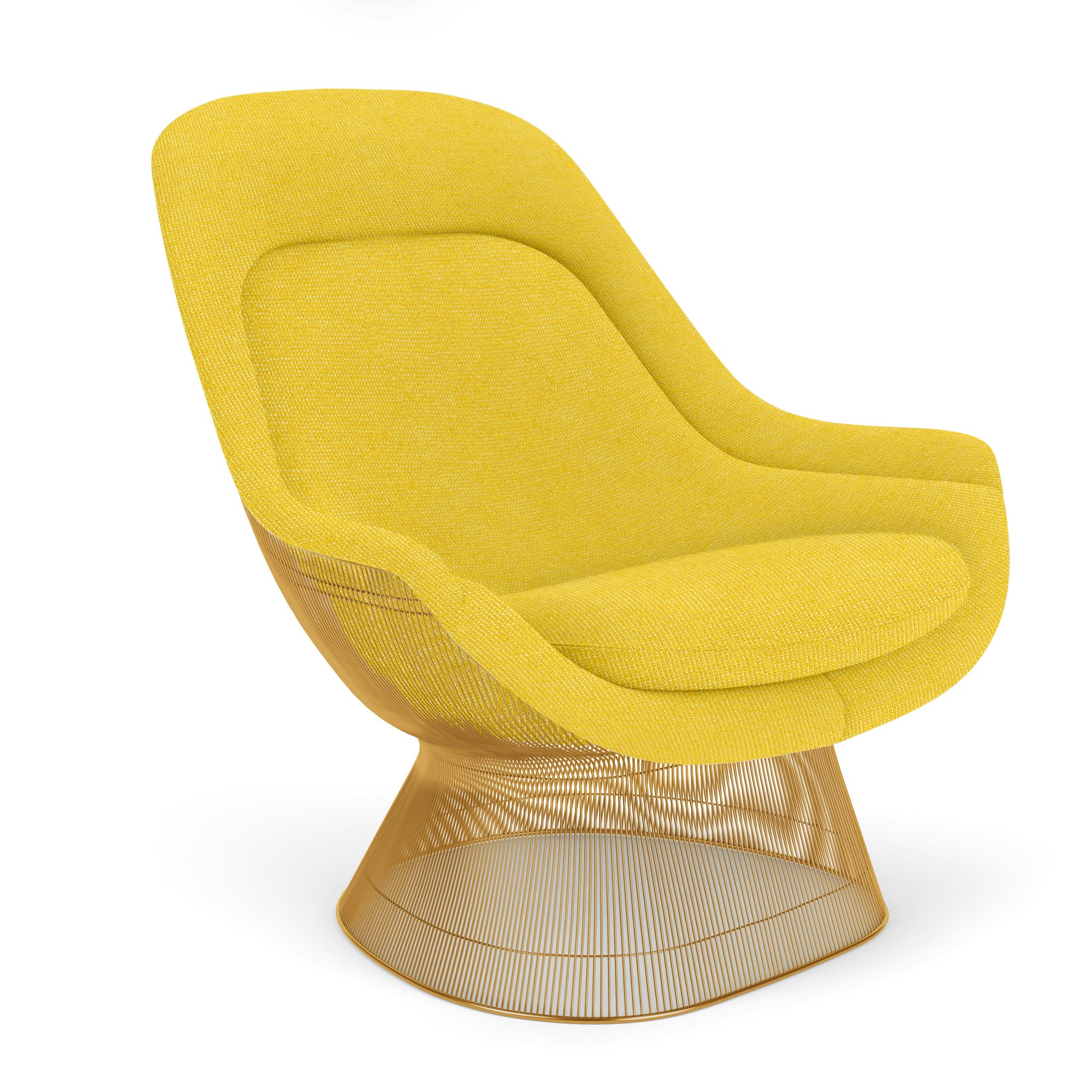 Platner Easy Chair - Gold,  Prestini,  Yellow, White