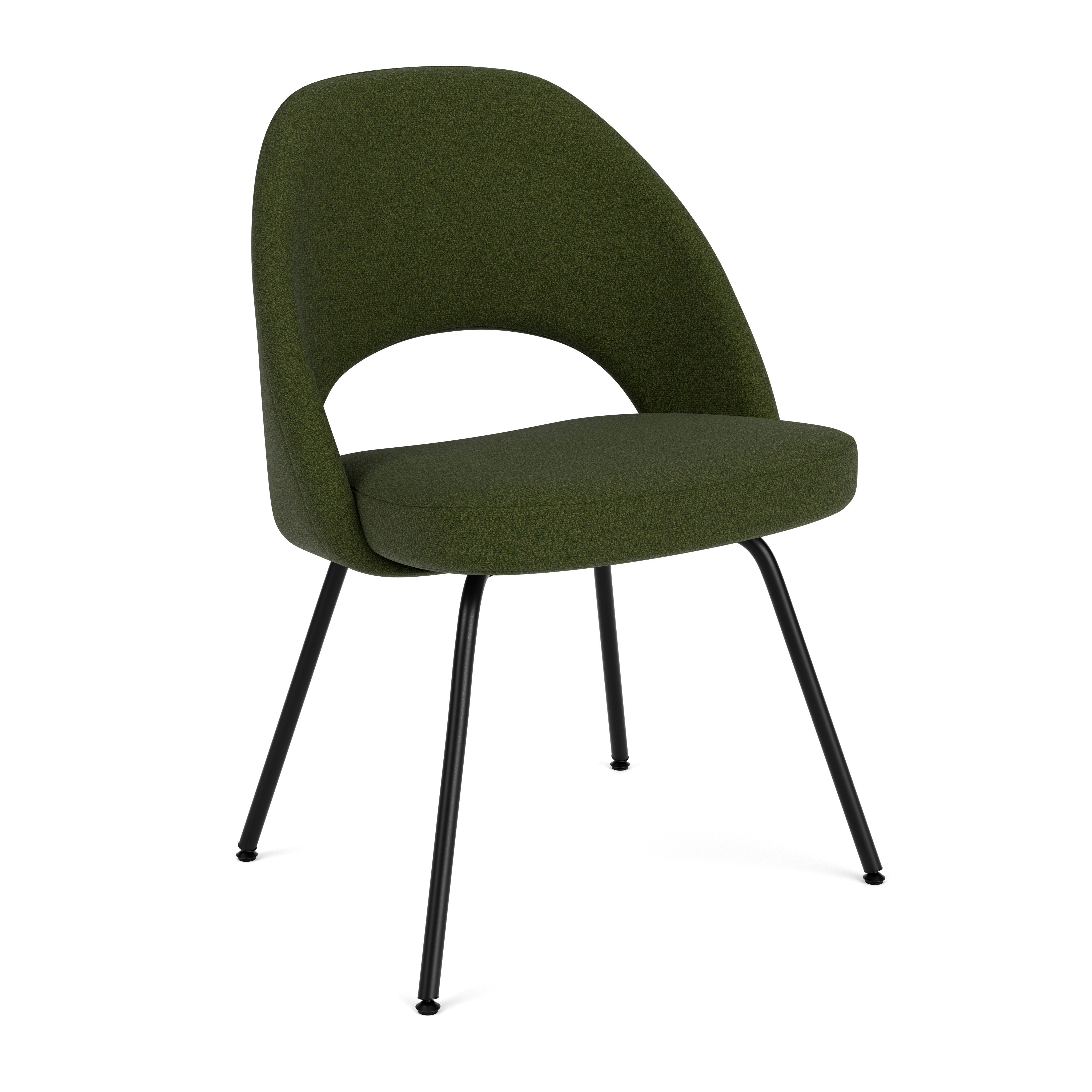Saarinen Executive Side Chair - Classic Boucle, Rover, Black