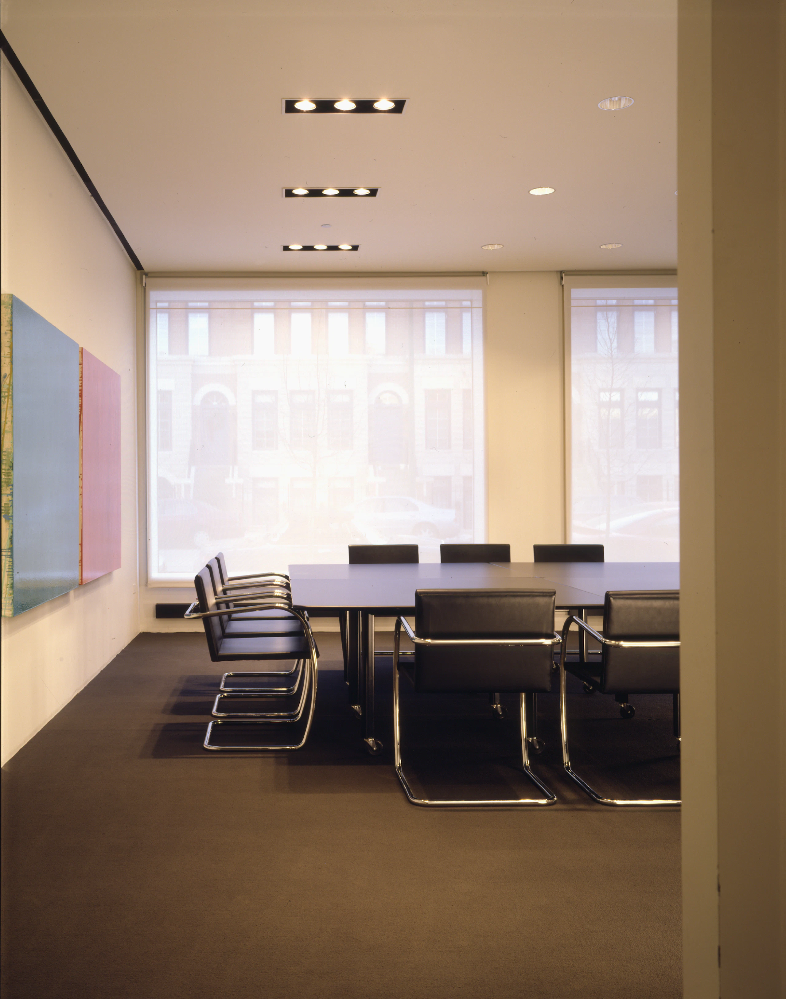 D'Urso Conference Table with Tubular Brno Chairs