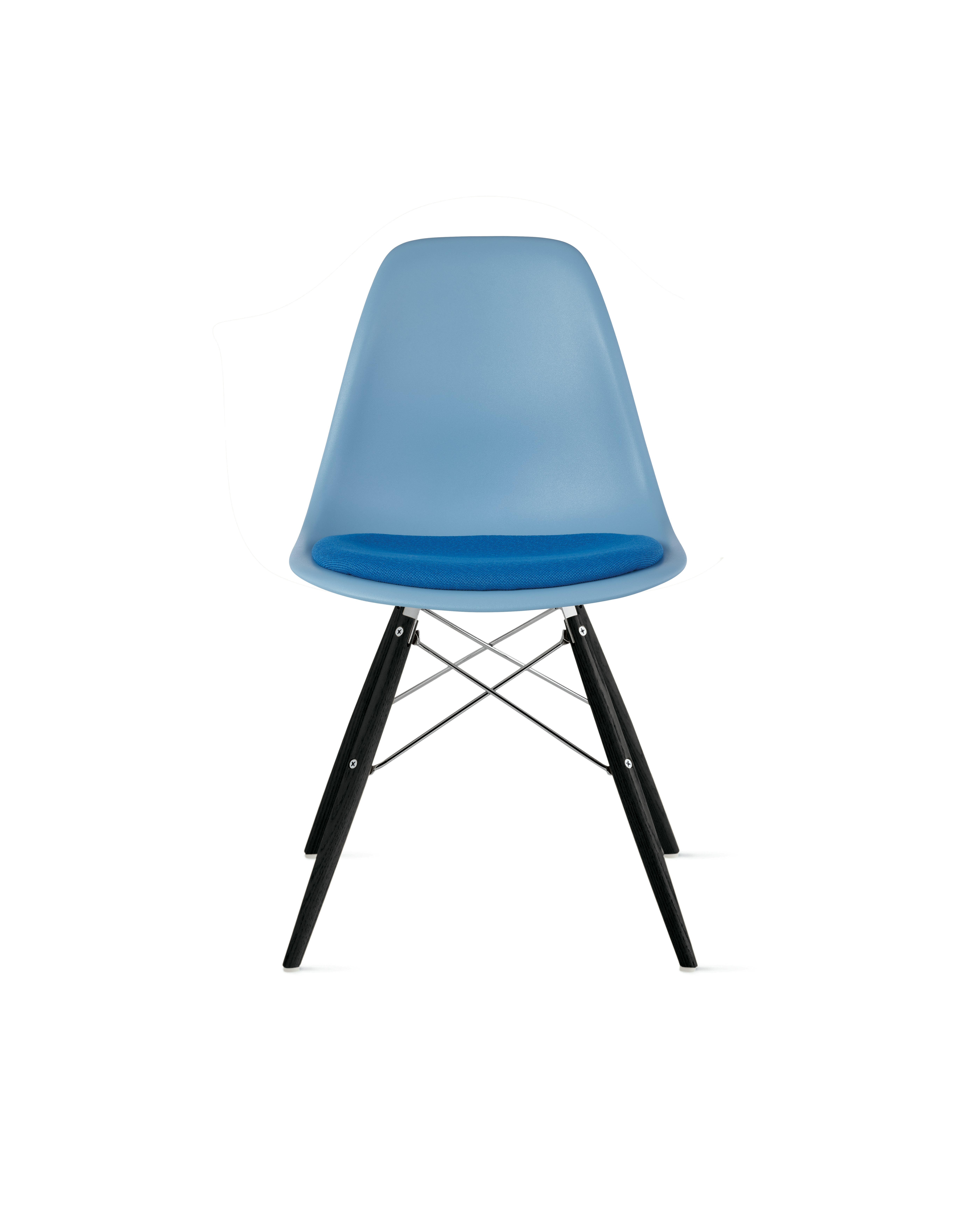 Eames Molded Plastic Side Chair with Seat Pad