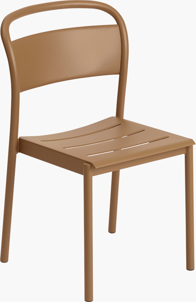 Linear Steel Chair - Side Chair,  Burnt Orange