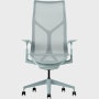 A Cosm high-back, glacier chair with height-adjustable arms.