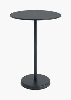Linear Steel High Table, Round