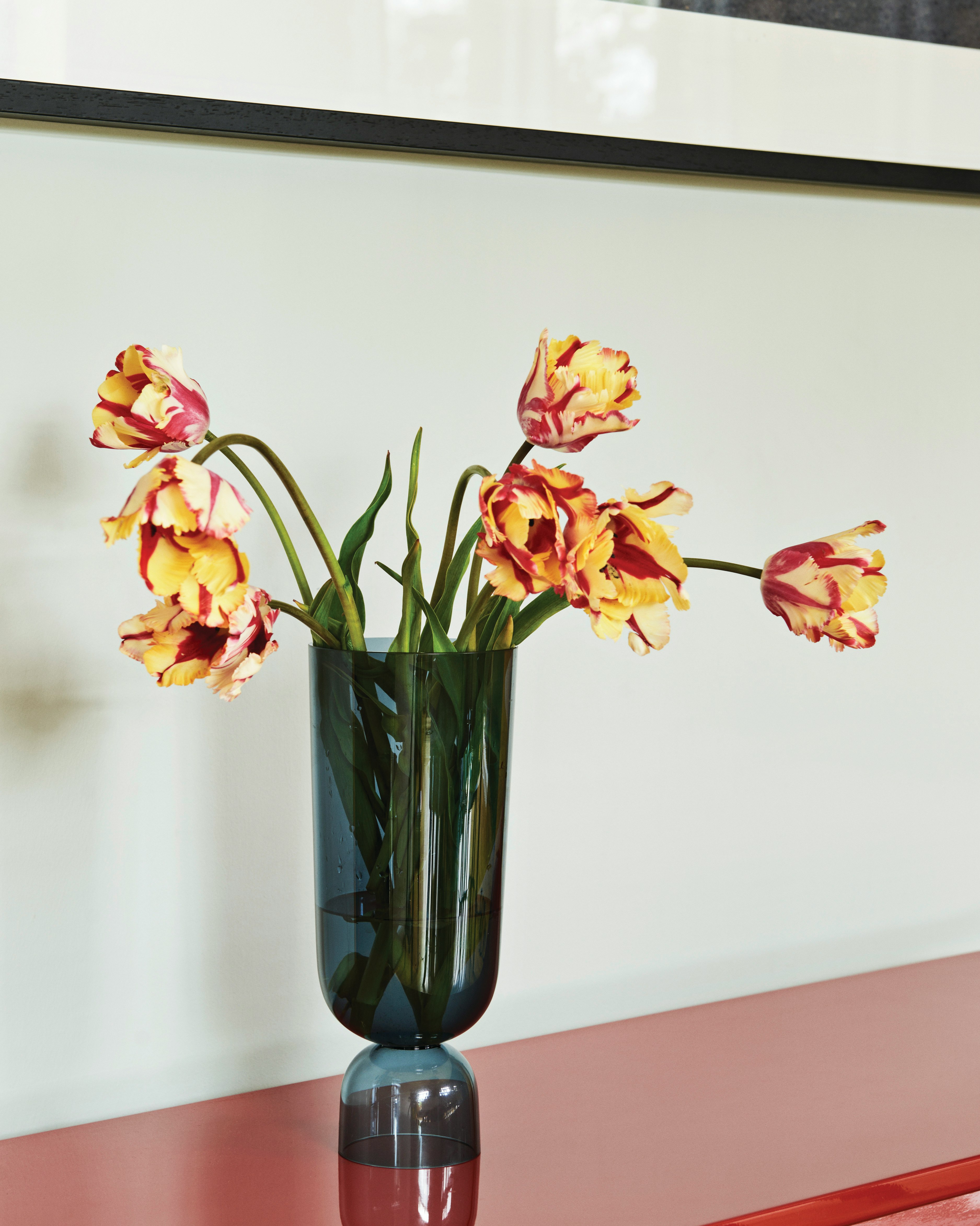 Bottoms Up Vase with flowers