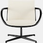 Full Loop Lounge Chair  in Prone Leather  Lotus  with Ebony and Black Frame