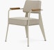 Fauteuil Direction - Nubia,   Cream,   Blanc Colombe,   Natural Oak,   Hard Glides