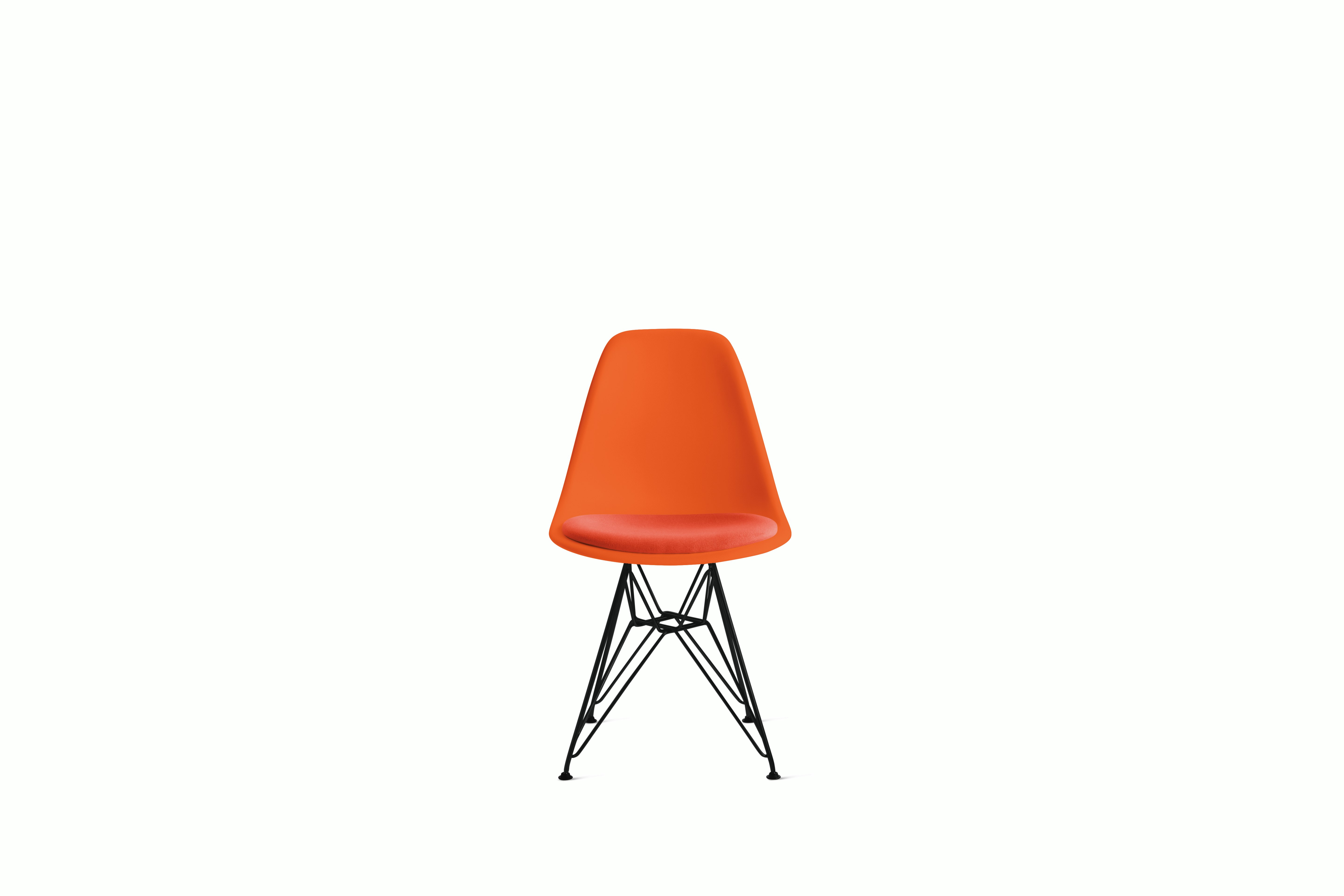 Eames Molded Plastic Side Chair with Seat Pad (DWR)