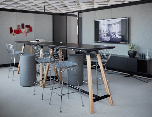 Rockwell Unscripted Tall Table Rockwell Unscripted Creative Wall tall table credenza swivel cylinder essentials modern synergy