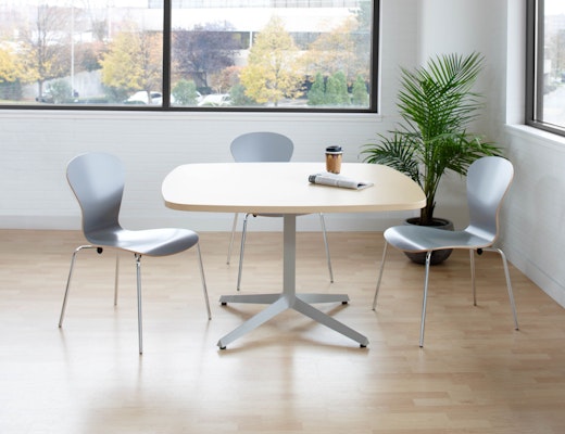 Dividends Horizon small white meeting table