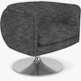 D'Urso Swivel Lounge - Prestini,  Black / White