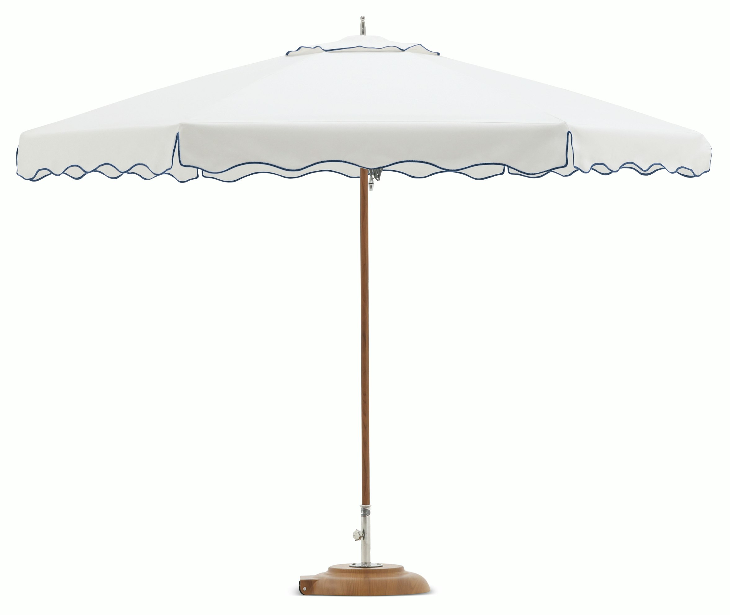 Tuuci Ocean Master Hexagon Scalloped Umbrella,  Contrast Trim