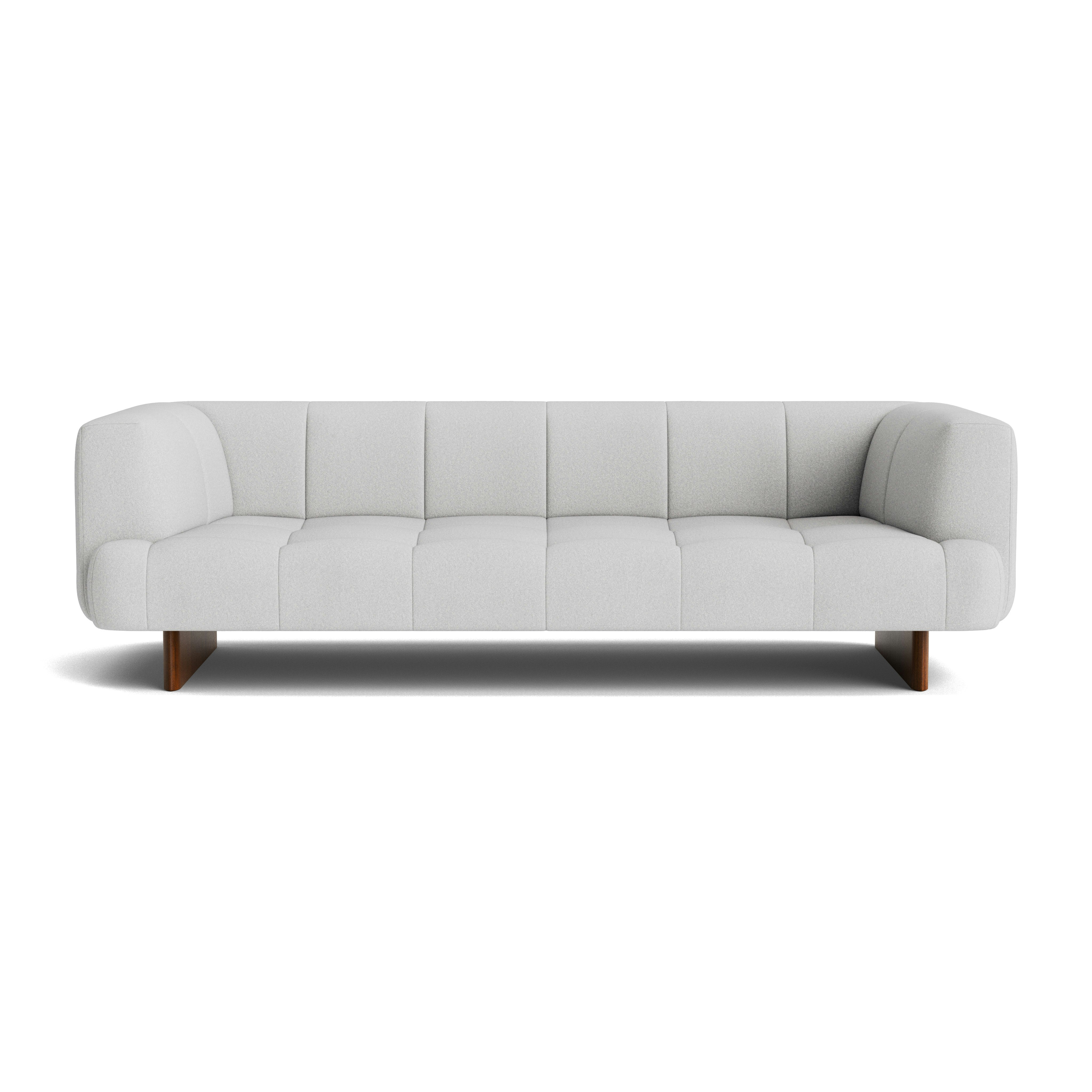 Quilton Lift Sofa - 3-Seat Sofa, Beck, Buckram, Lacquered Walnut