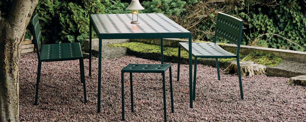 Balcony Stool in an outdoor setting