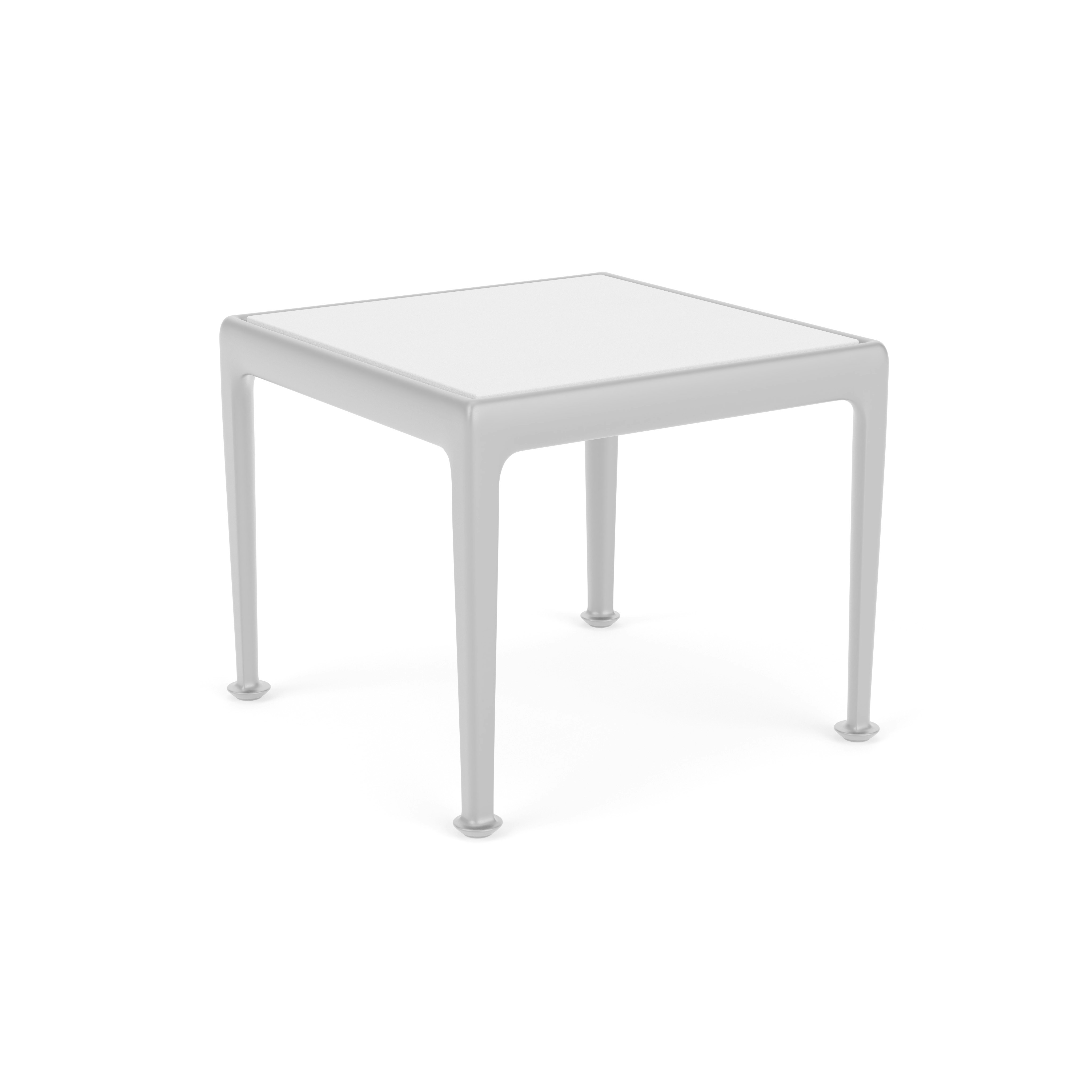 1966 End Table -  White Porcelain, Silver