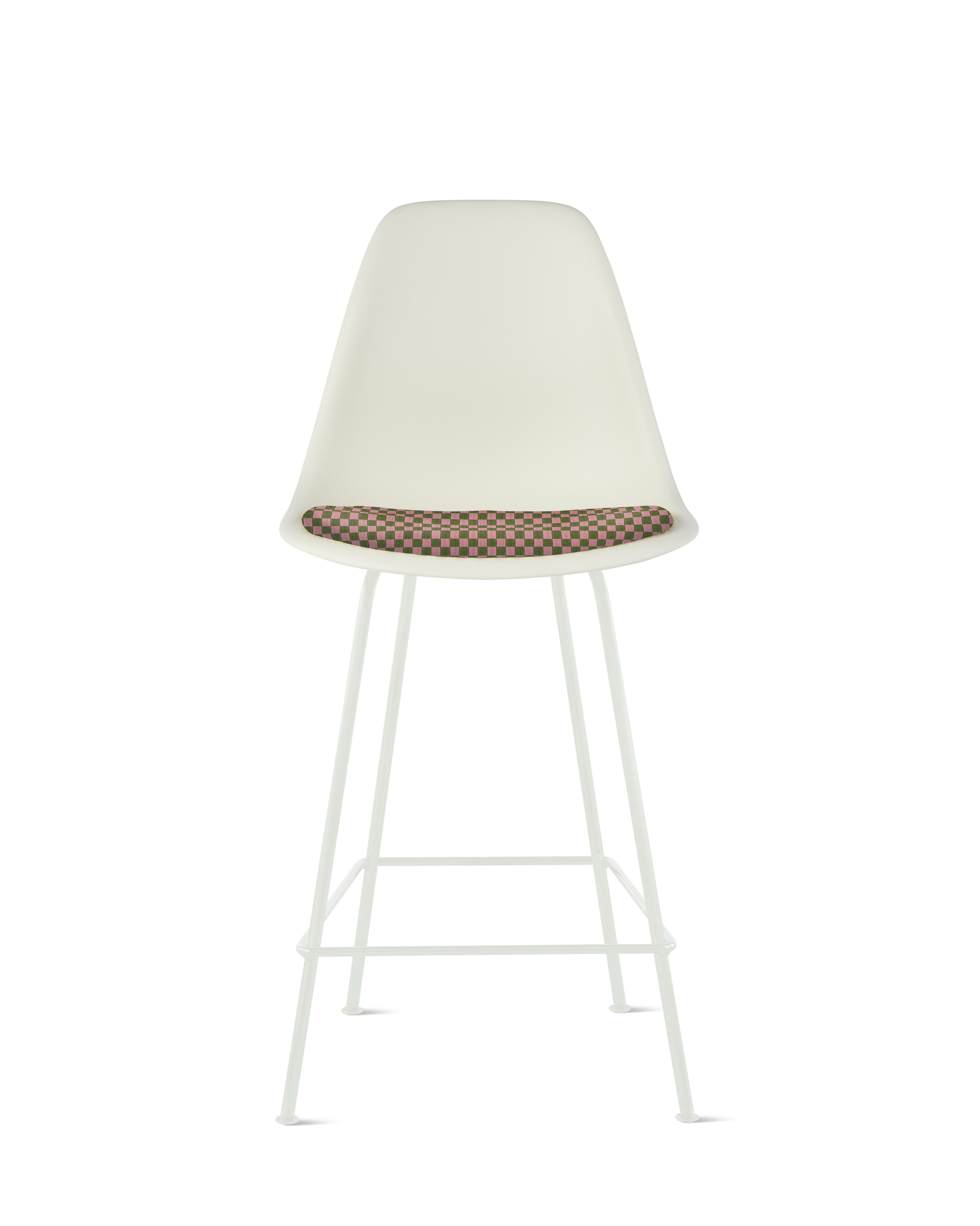 Eames Molded Plastic Stool with Seat Pad