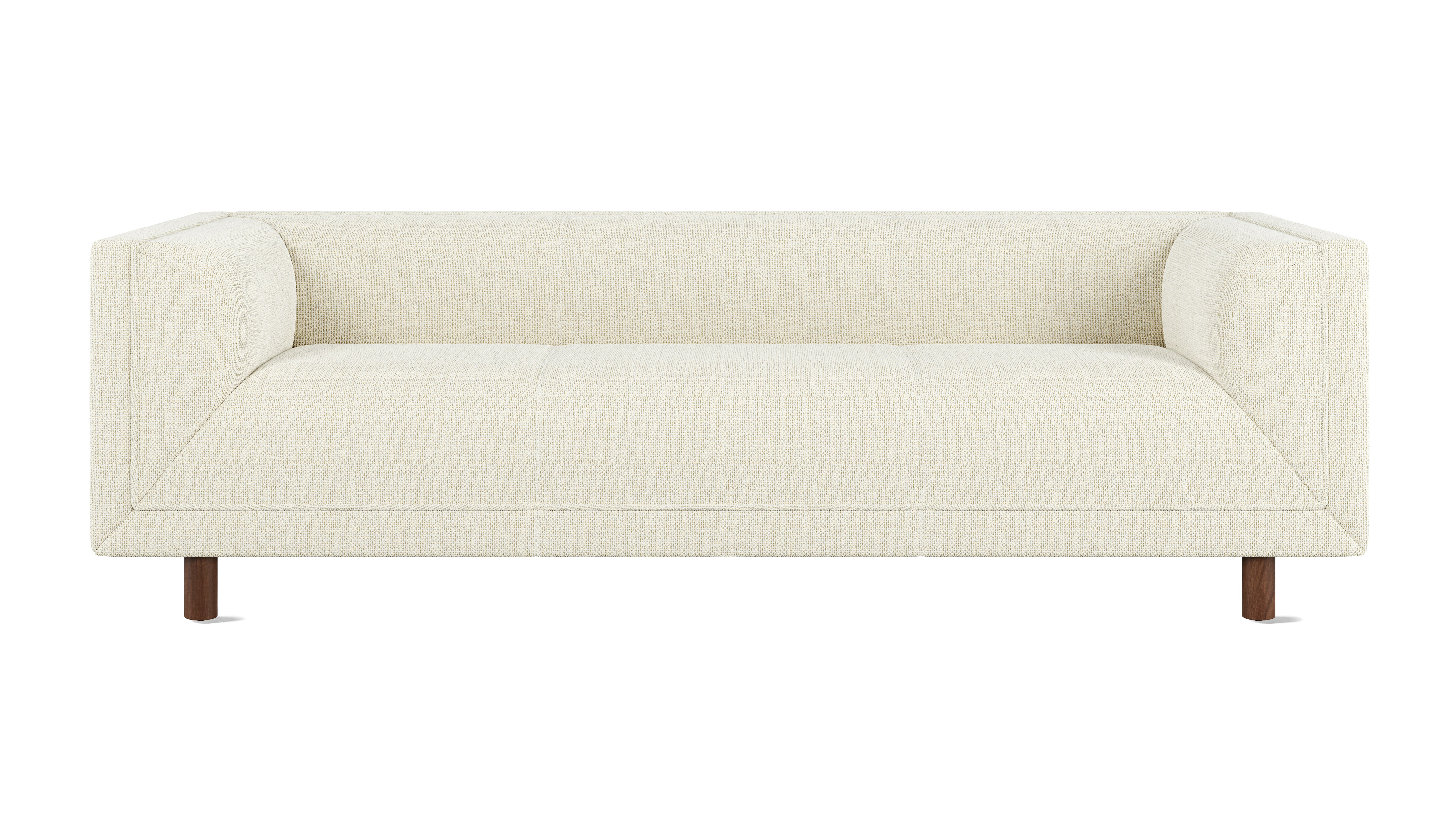 Rolled Arm Sofa 84,  Capri,  Snow,  Walnut