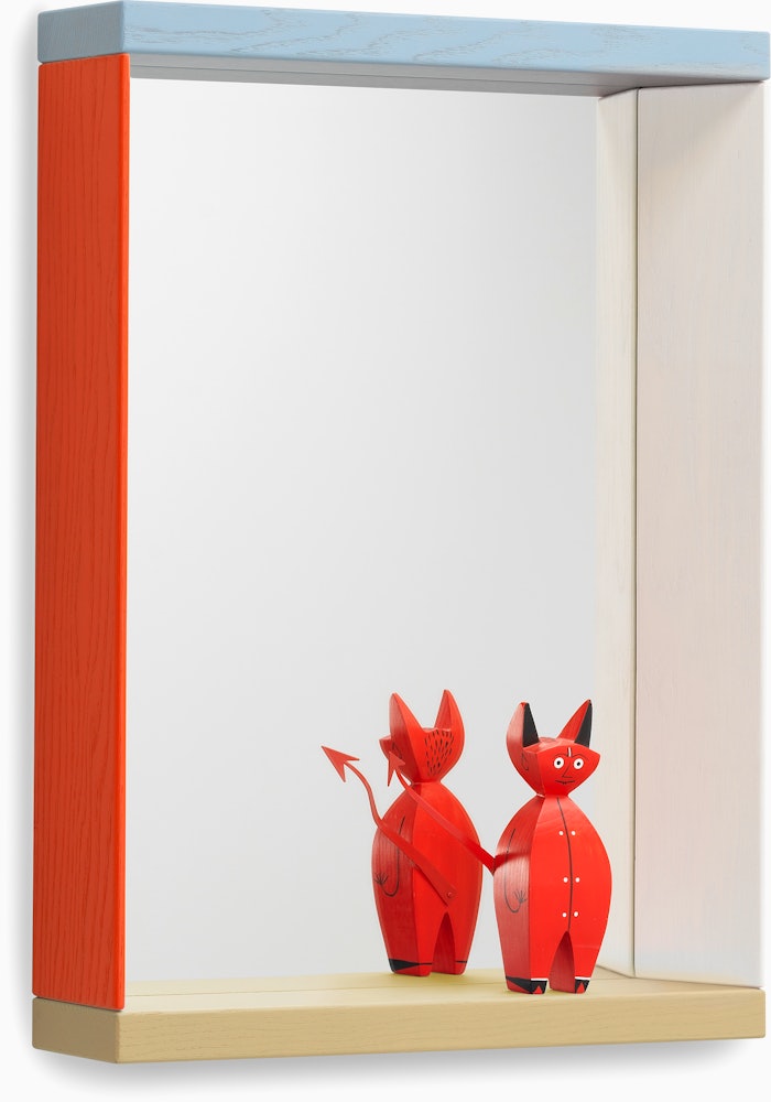 Colour Frame Mirror,  Blue/Orange,  Small