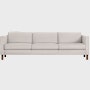 Lispenard Sofa three seater in light beige leather with 6" legs.