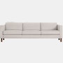 Lispenard Sofa three seater in light beige leather with 6" legs.