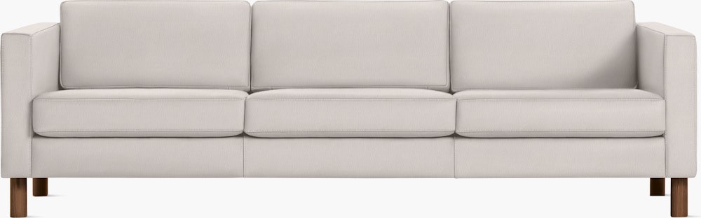 Lispenard Sofa three seater in light beige leather with 6" legs.