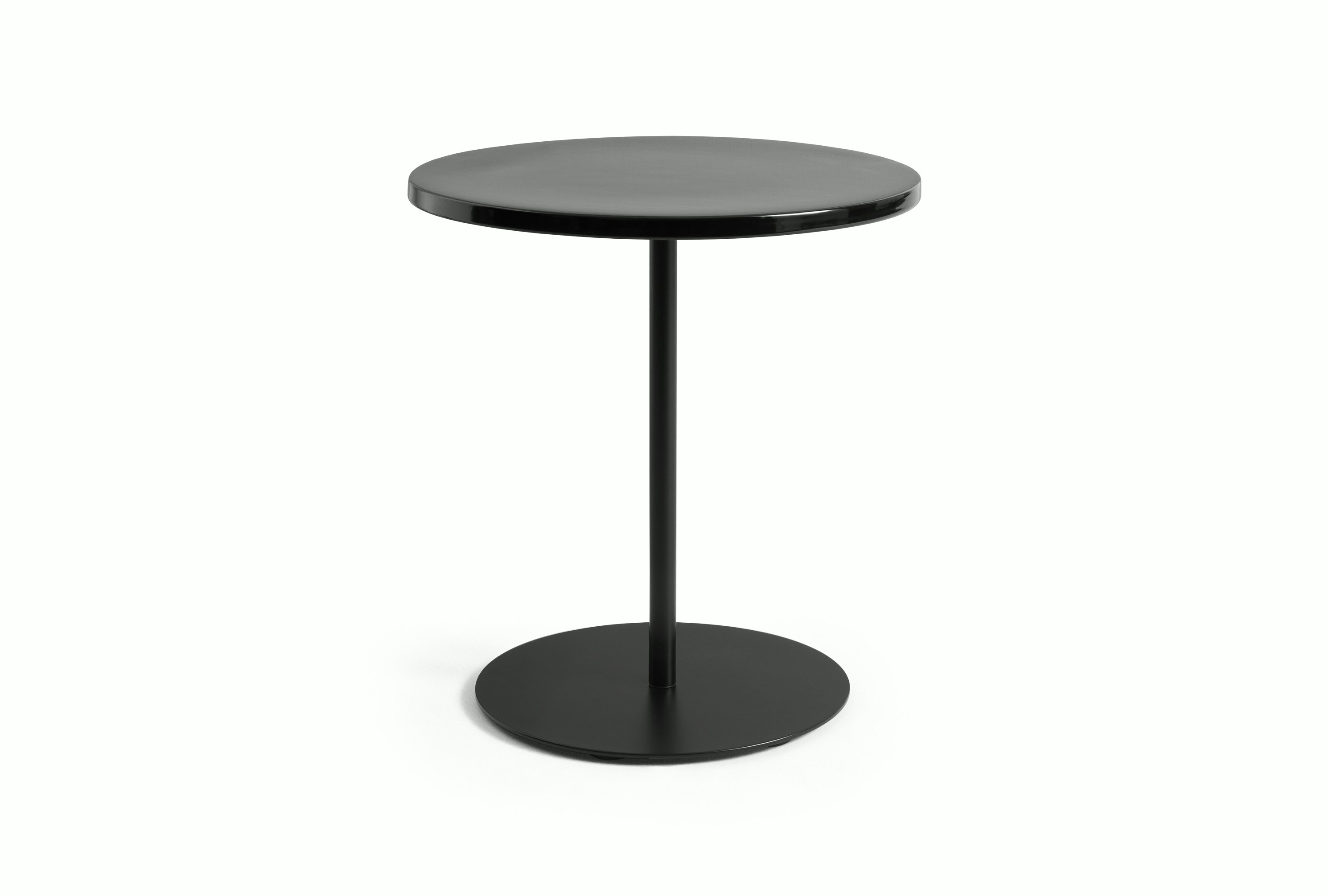 Pyro Side Table - Black Ceramic Top, Black Base