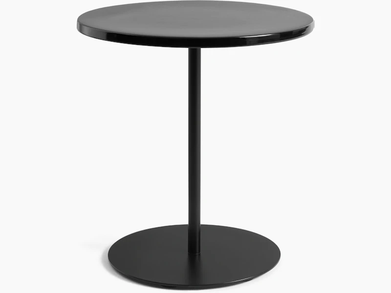 Pyro Side Table - Black Ceramic Top, Black Base