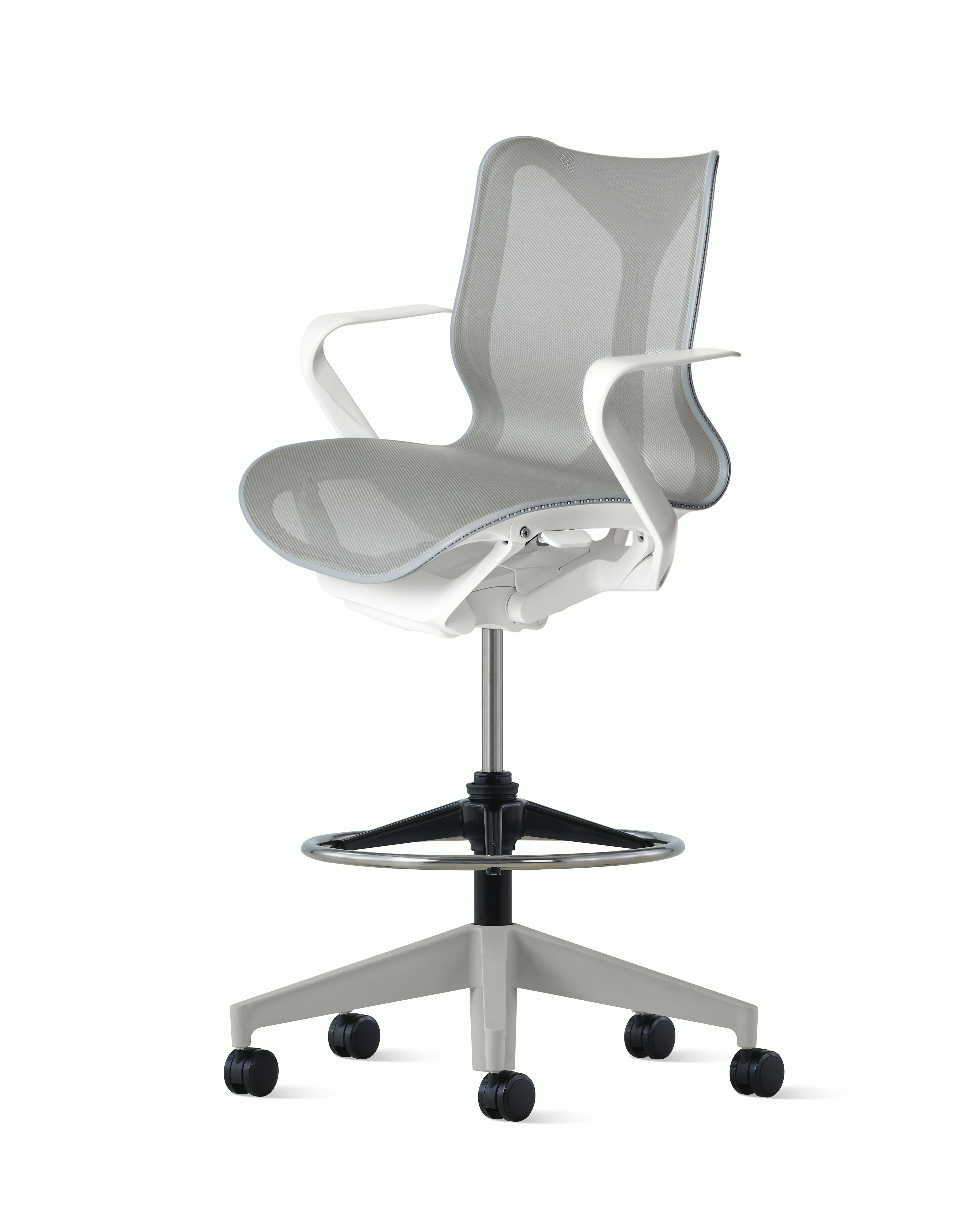 Cosm Stool Low Back Fixed Arm