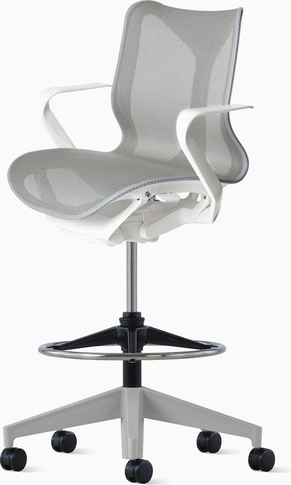Cosm Stool Low Back Fixed Arm